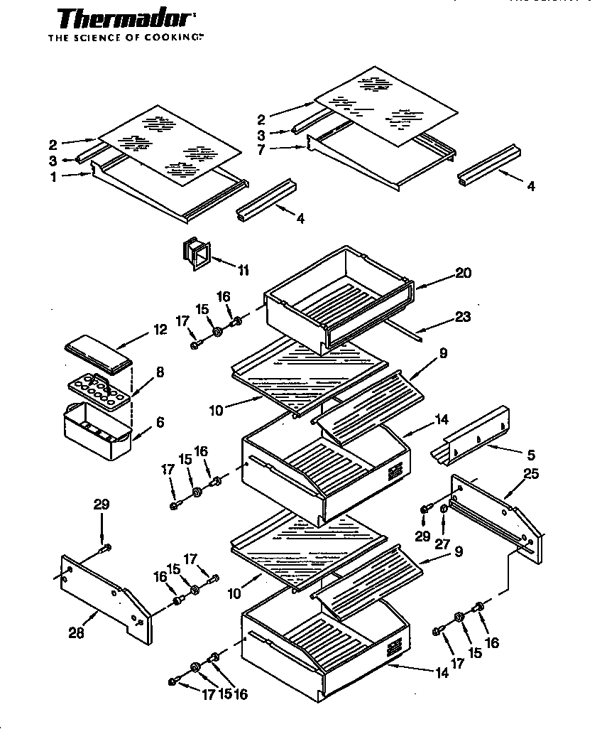 Thermador TSS42QBB series 02-05 all models diagram