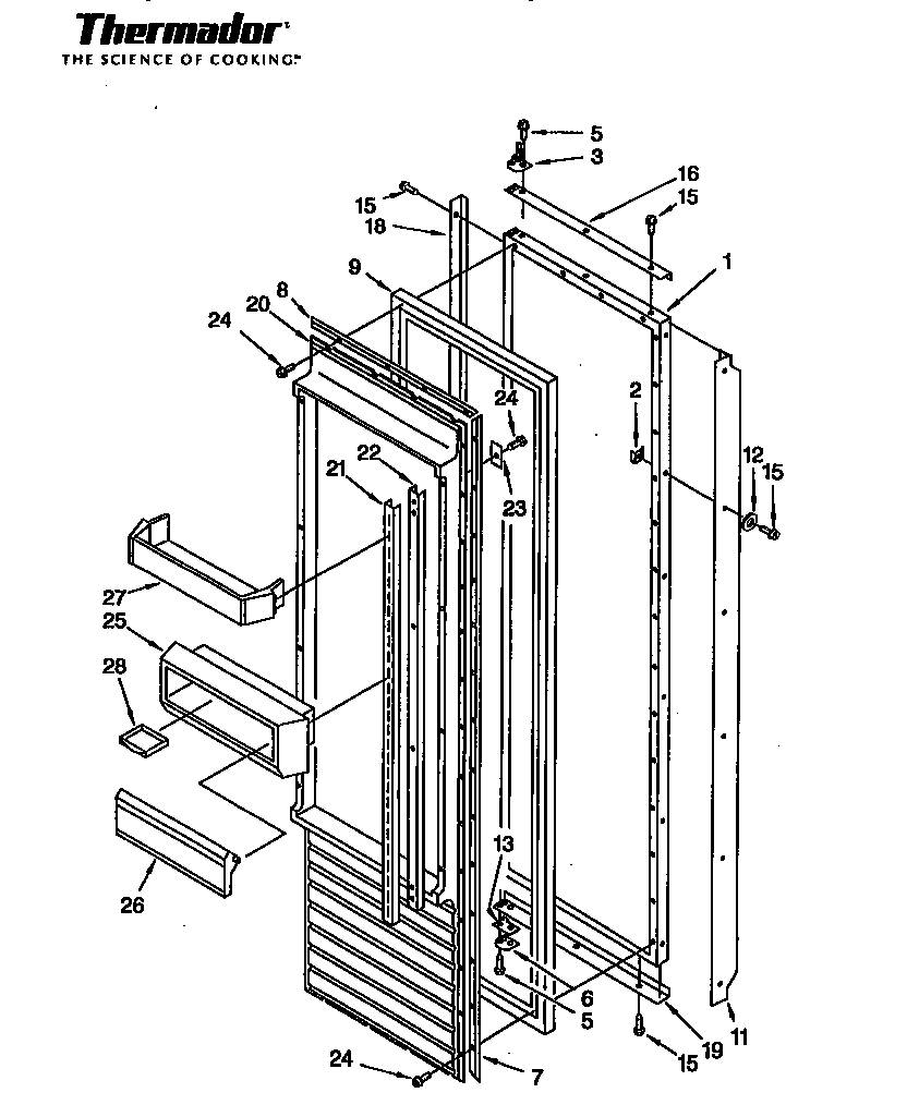 Thermador TSS42QBB series 02-04 all models diagram