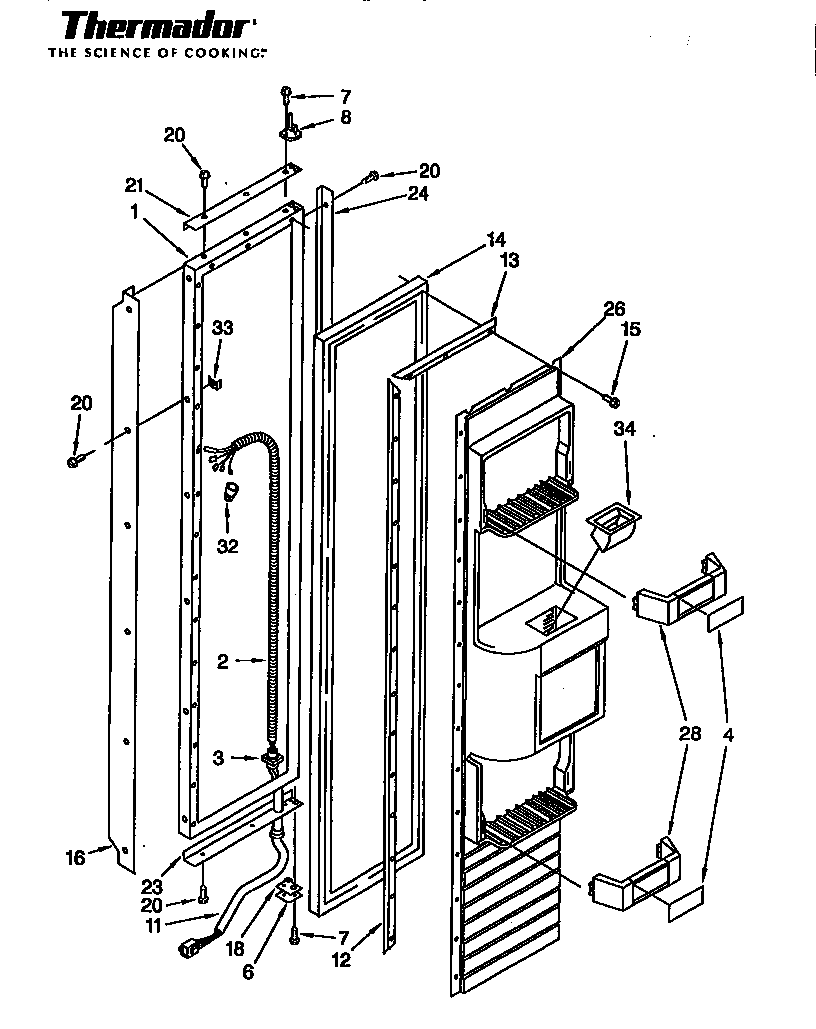 Thermador TSS42QBB series 02-04 all models diagram