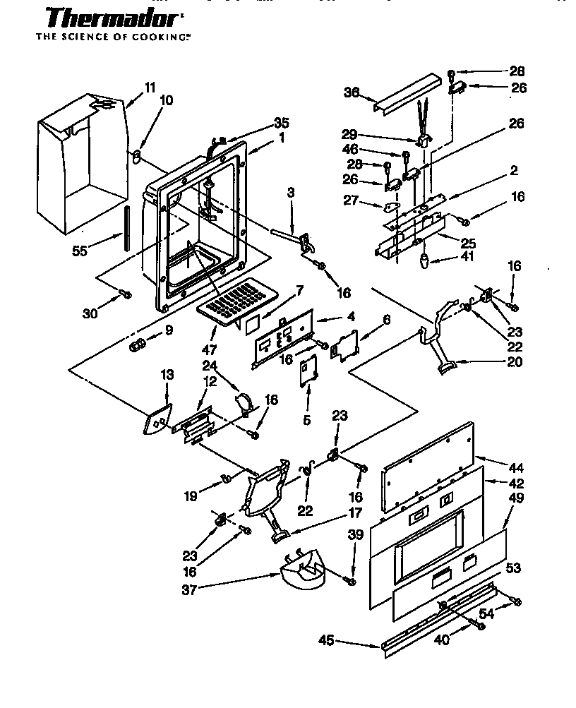 Thermador TSS42QBB series 02-05 all models diagram
