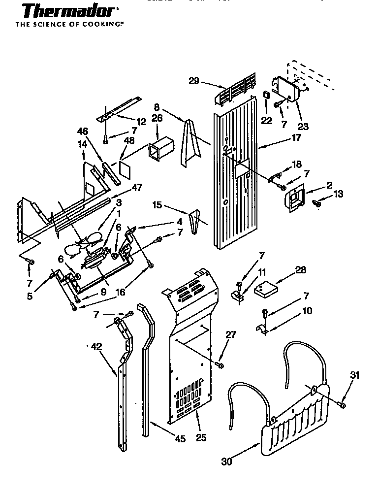 Thermador TSS42QBB series 04&05 all models diagram