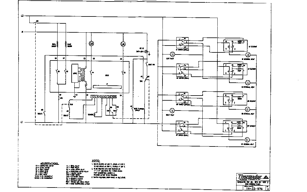 Thermador REF30QW (9708 & UP) schematic diagram