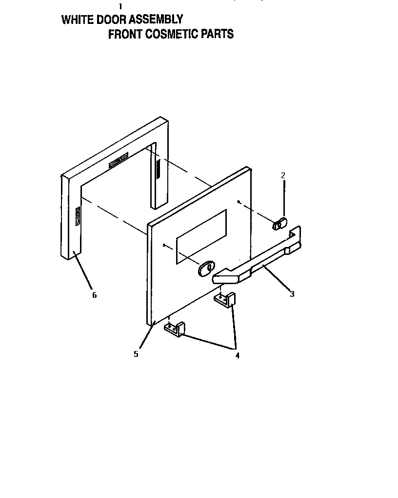 Thermador CT127N white door assembly diagram