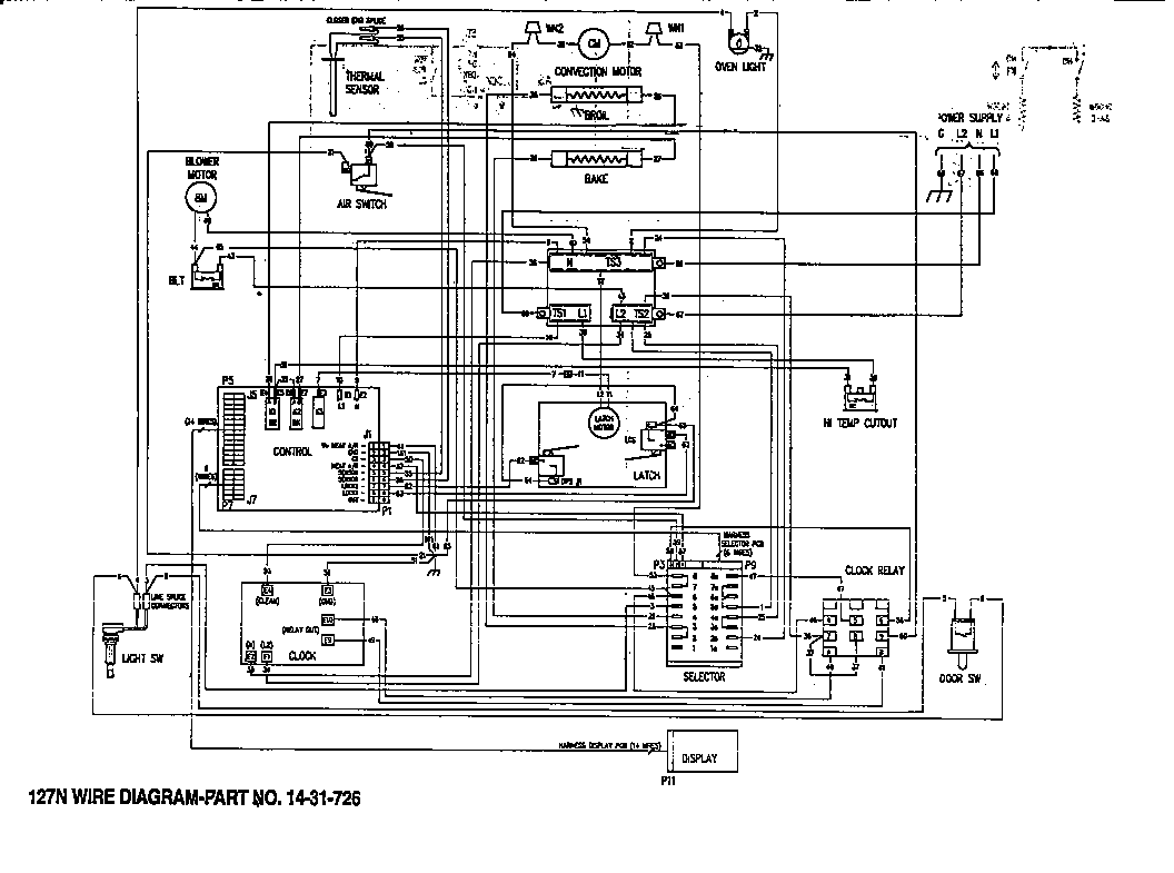 Thermador CT127N wiring diagram