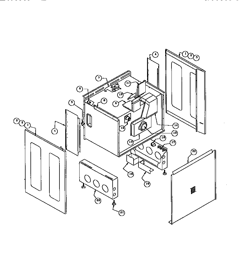Thermador REF30 side panels and switch diagram