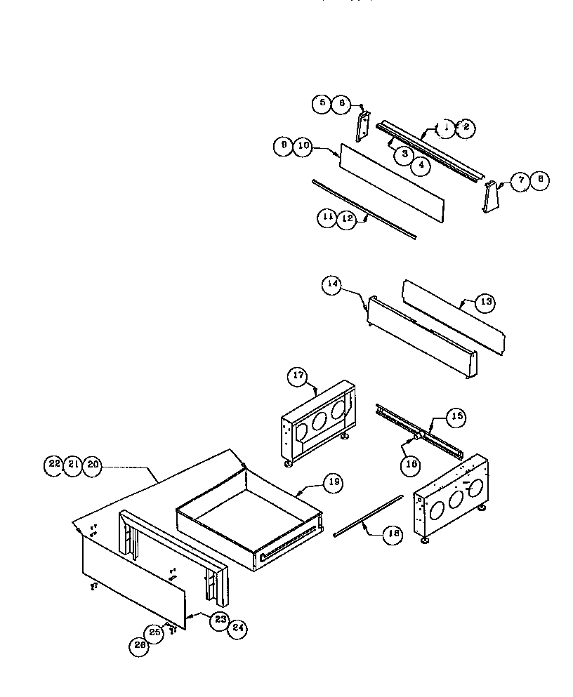Thermador REF30 storage drawer and base diagram