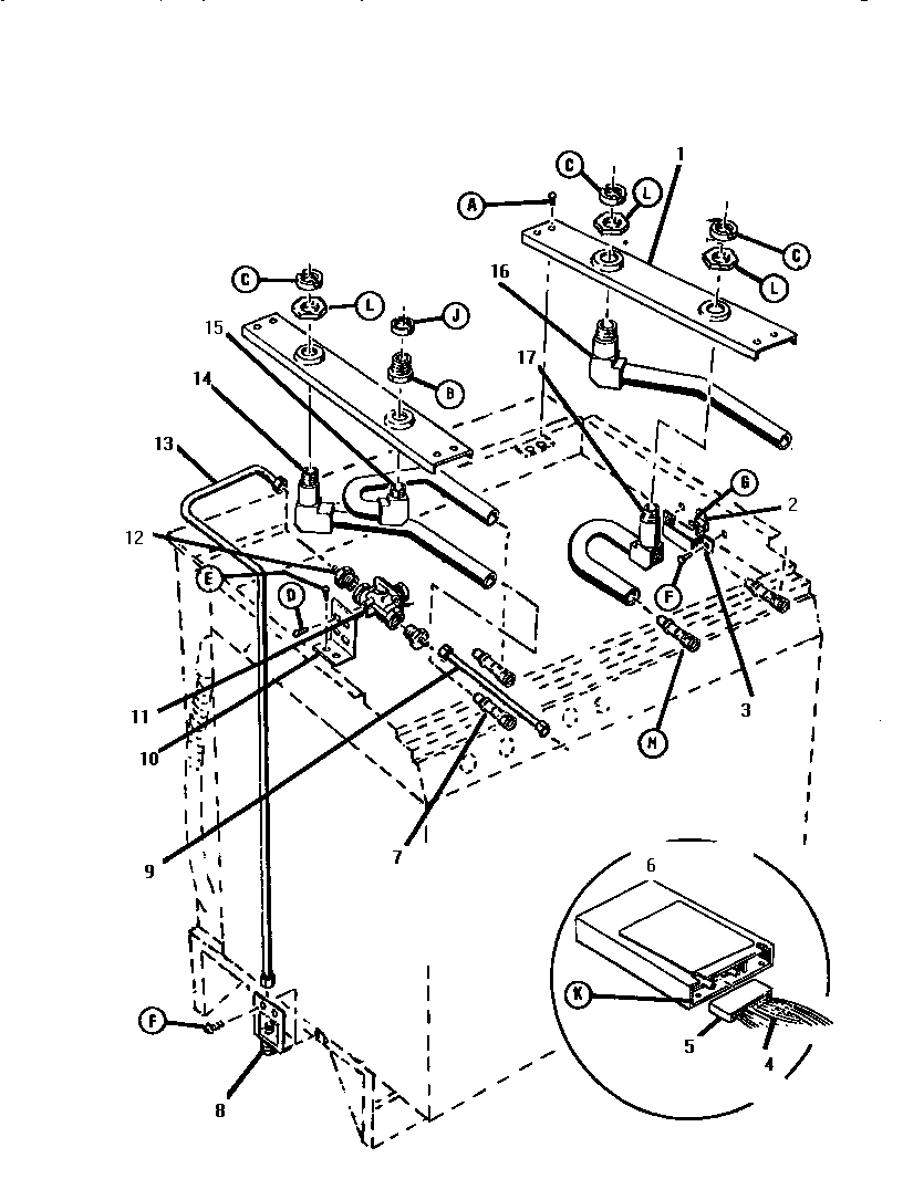 Thermador GSC30WC-01 burner box gas diagram