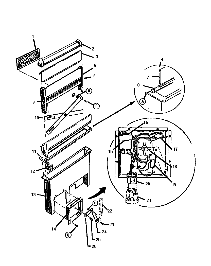 Thermador GSC30WC-01 snorkel assembly-rear view diagram