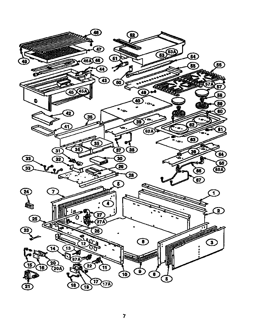 Thermador GPS486GLS unit  (gps364gds) (gps364gls) (gps366s) diagram