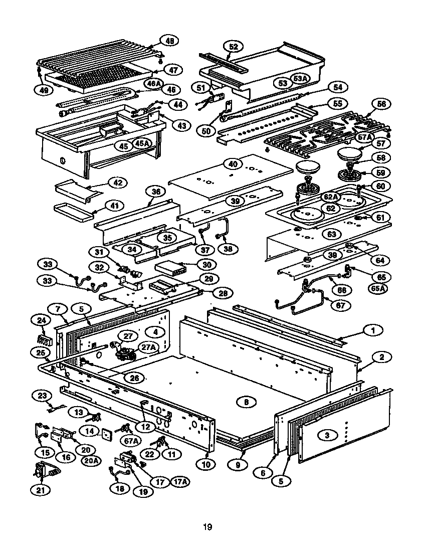 Thermador GPS486GLS unit (gps484ggs) (gps486gds) (gps486gls) diagram