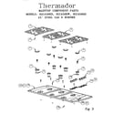 Thermador SGC456RW maintop components (sgc456rb) (sgc456rs) (sgc456rw) diagram