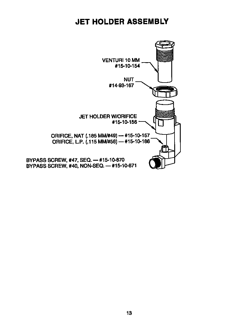 Thermador GPS484WKS page 13 diagram