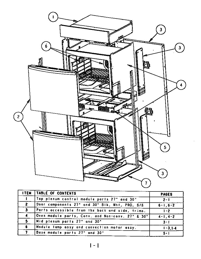 Thermador SC301T oven assembly diagram