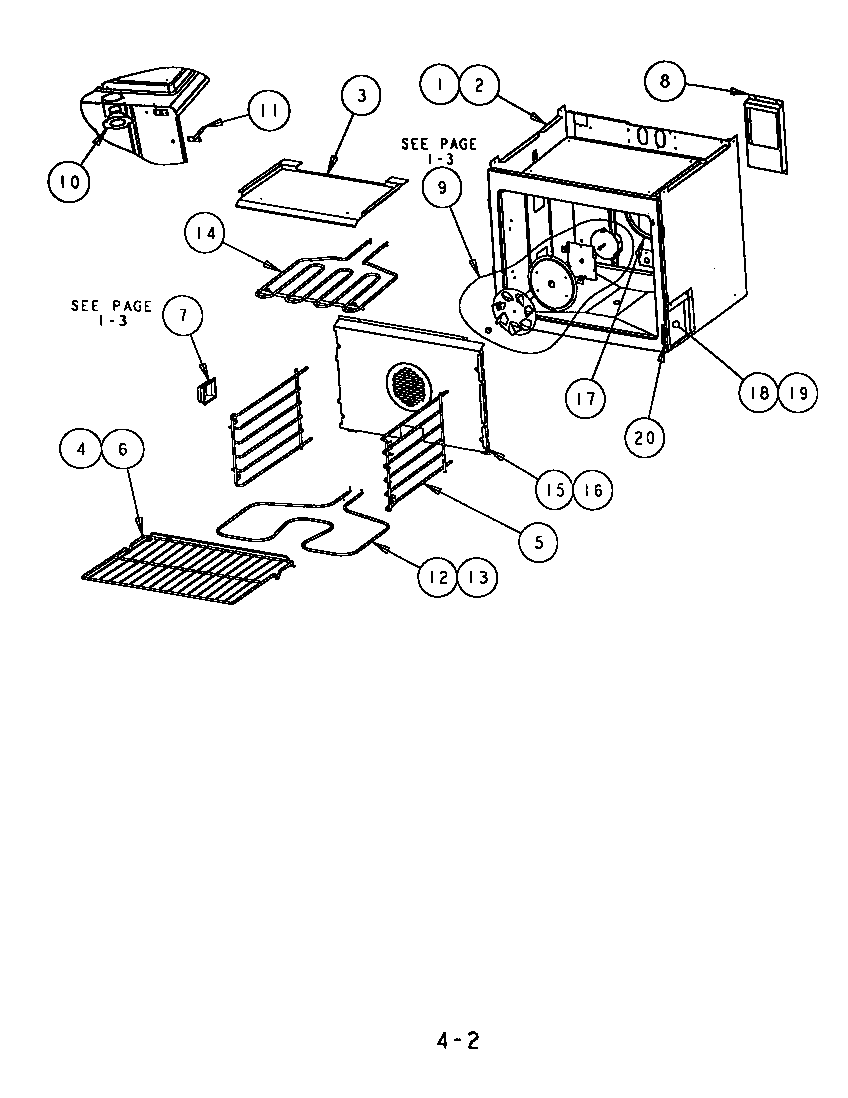 Thermador SC301T oven module, convection 27" and 30" diagram