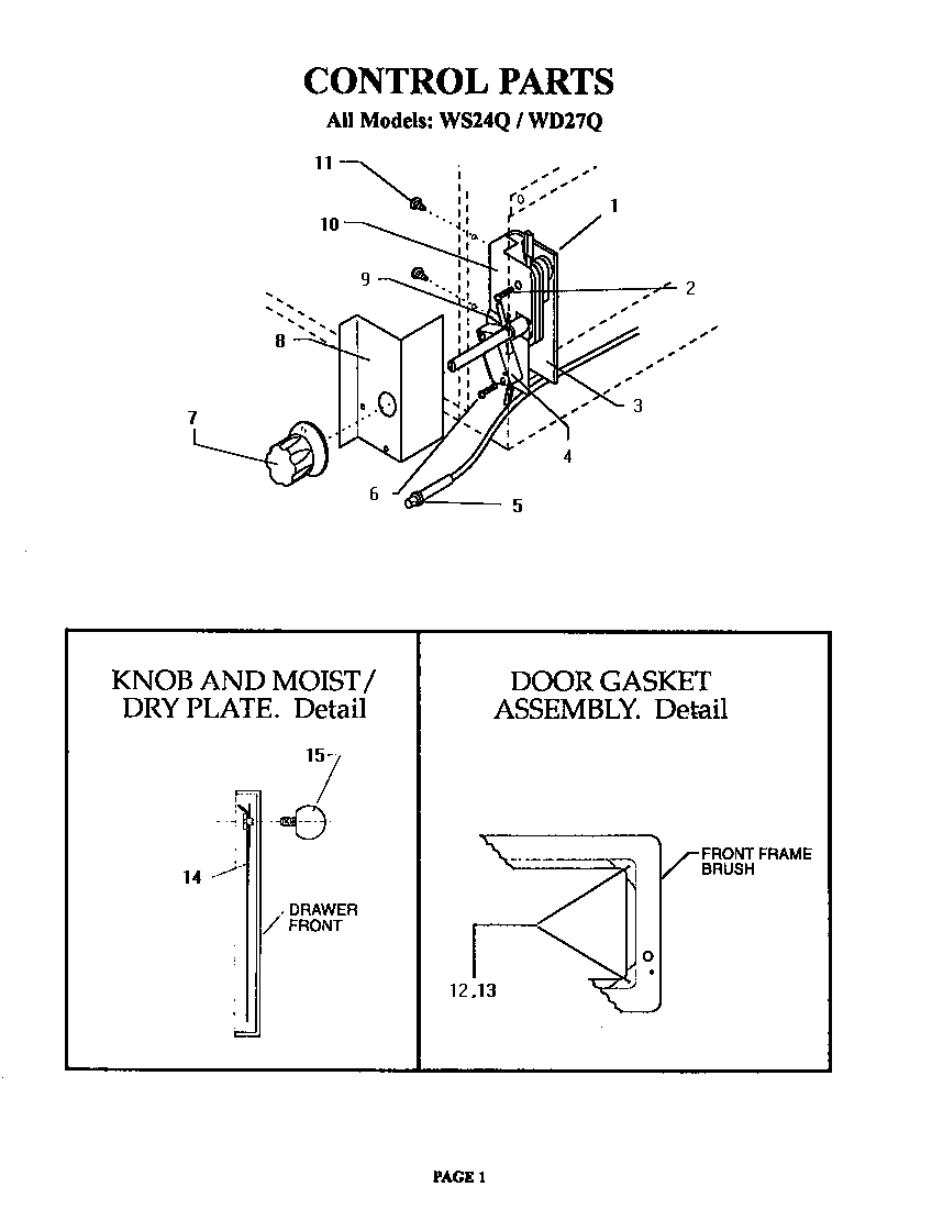 Thermador WD27QPRS control diagram