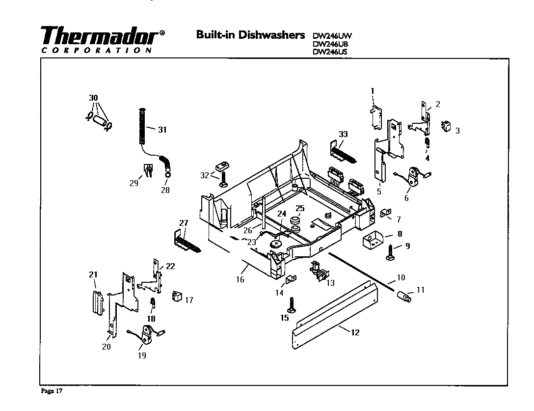 Thermador DW246US base diagram