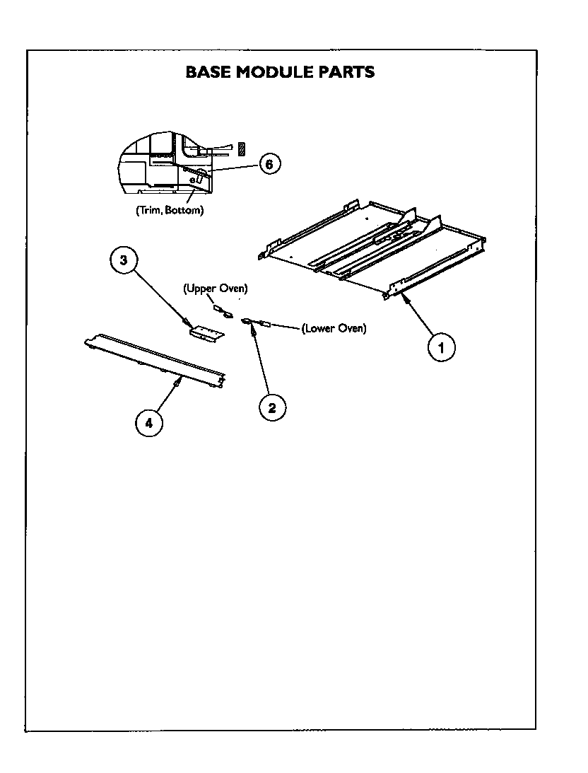 Thermador CM301W base module parts diagram