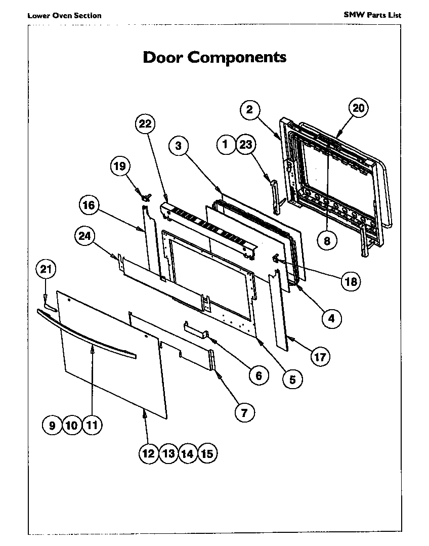 Thermador SMW272P door components diagram