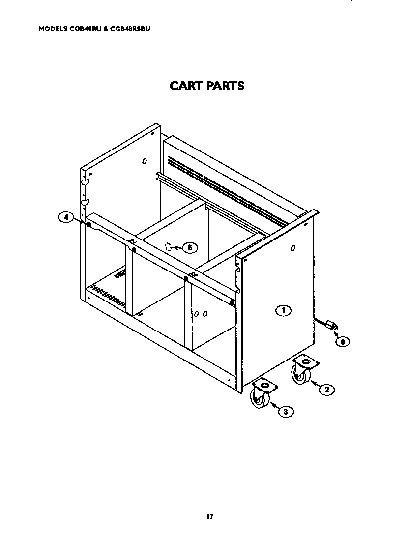Thermador CGB48RSBU cart diagram