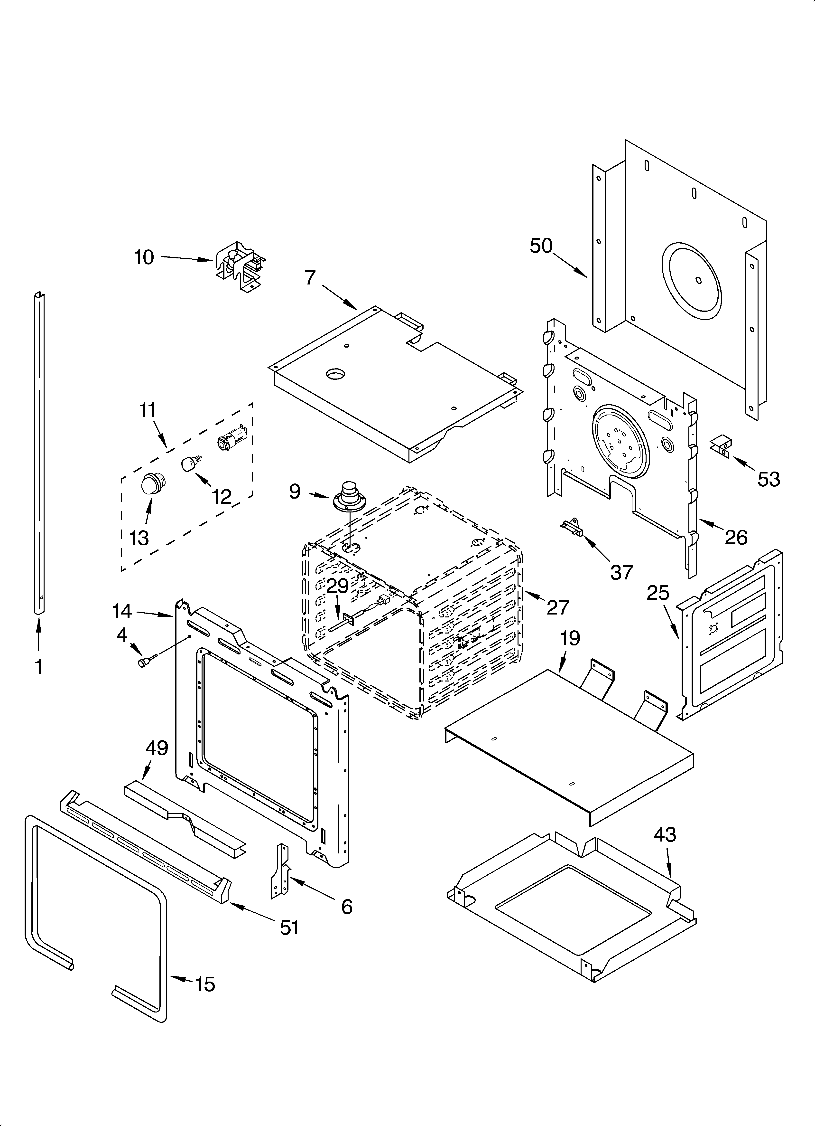 Whirlpool RBD245PDQ8 lower oven diagram