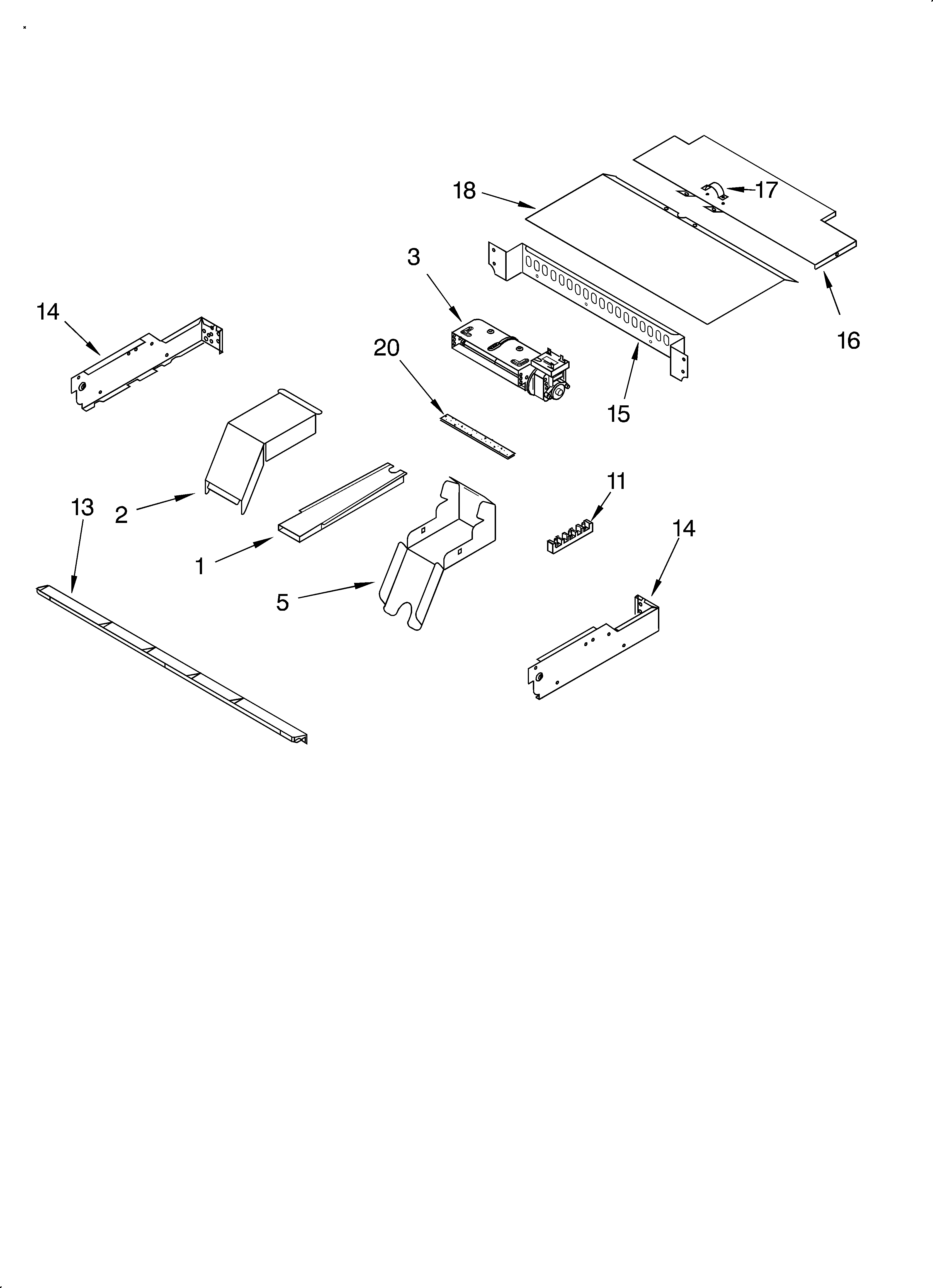 Whirlpool GBS277PDB3 top venting/optional diagram