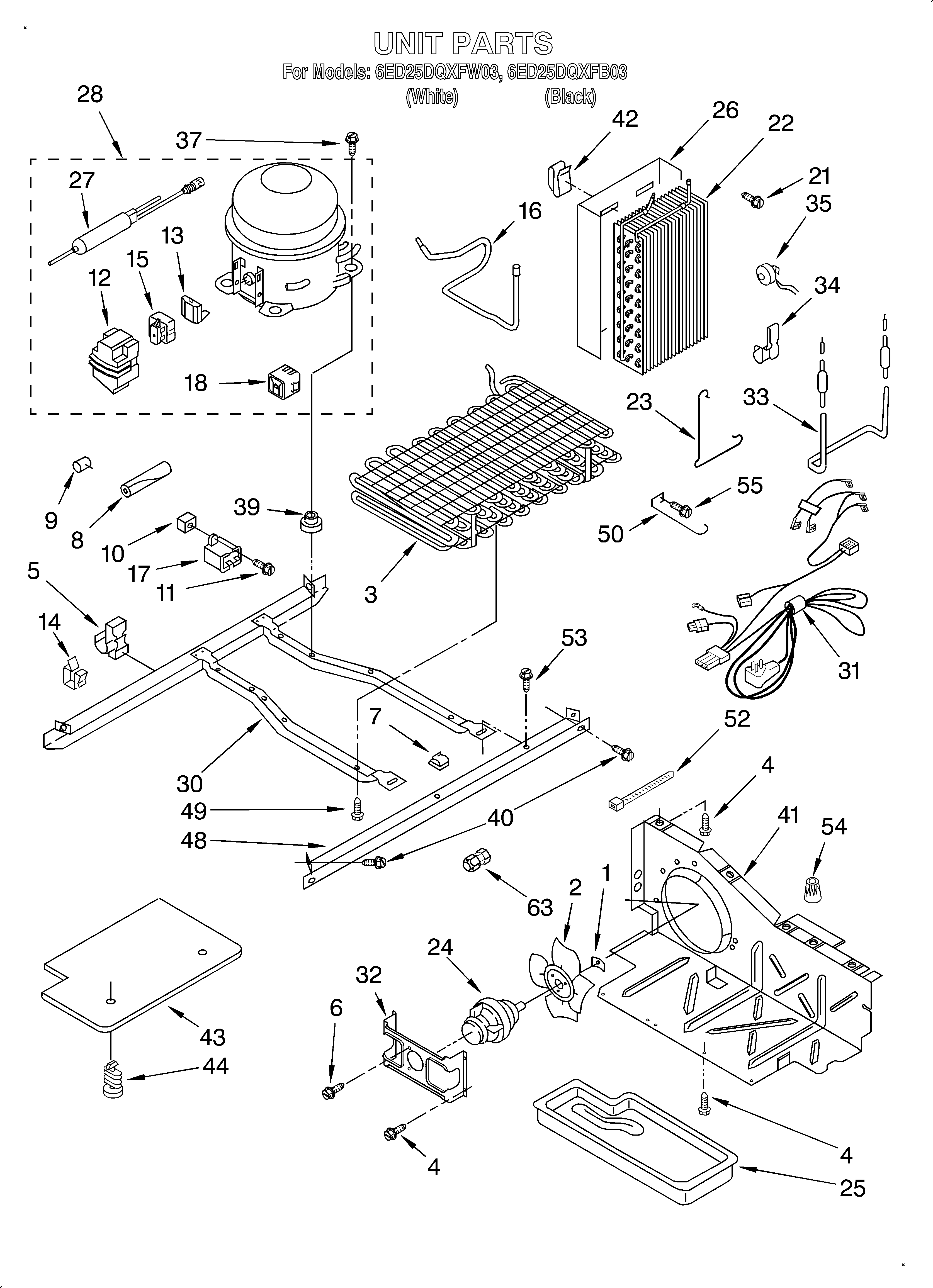 Whirlpool 6ED25DQXFB03 unit diagram