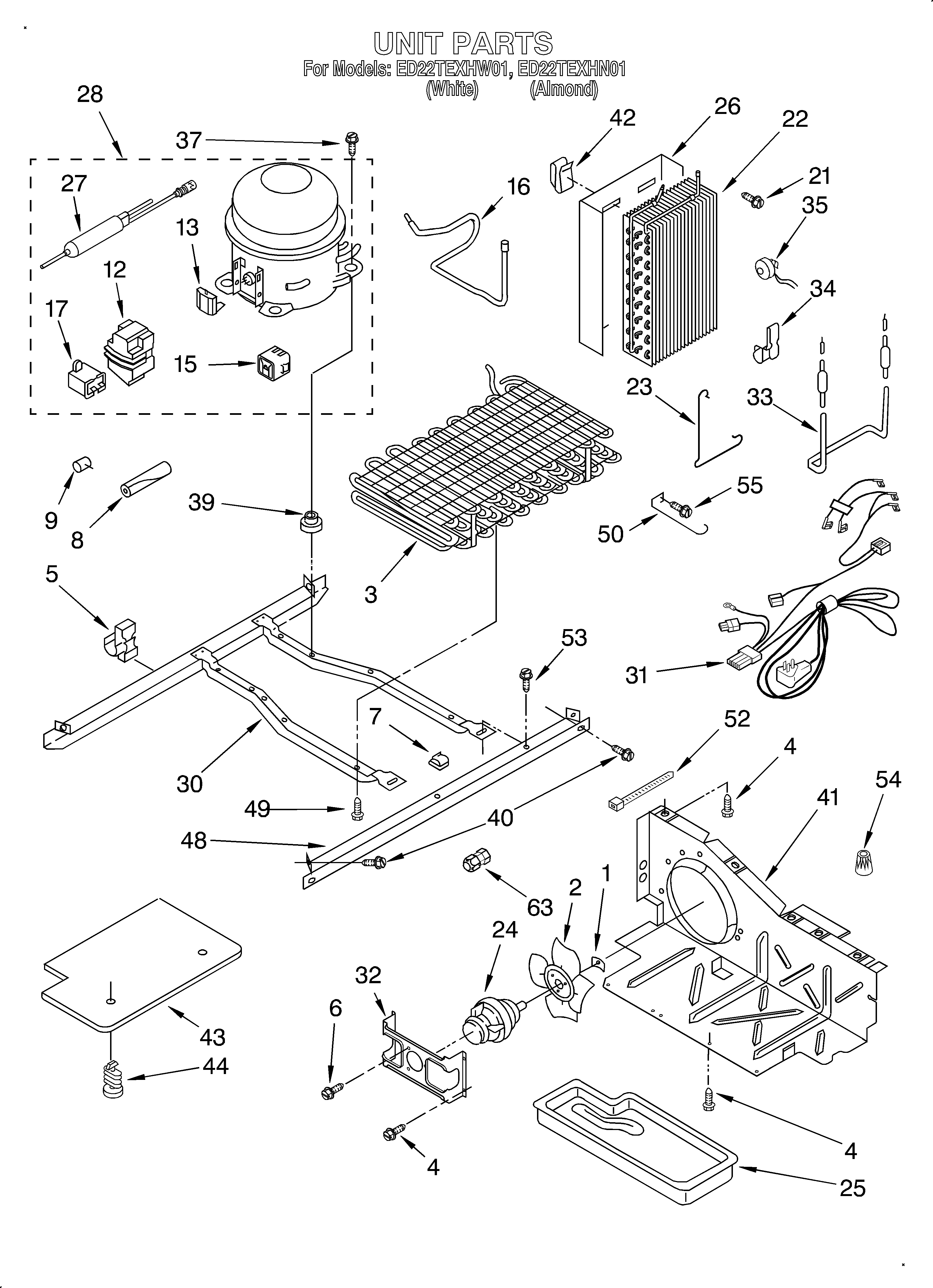 Whirlpool ED22TEXHN01 unit diagram