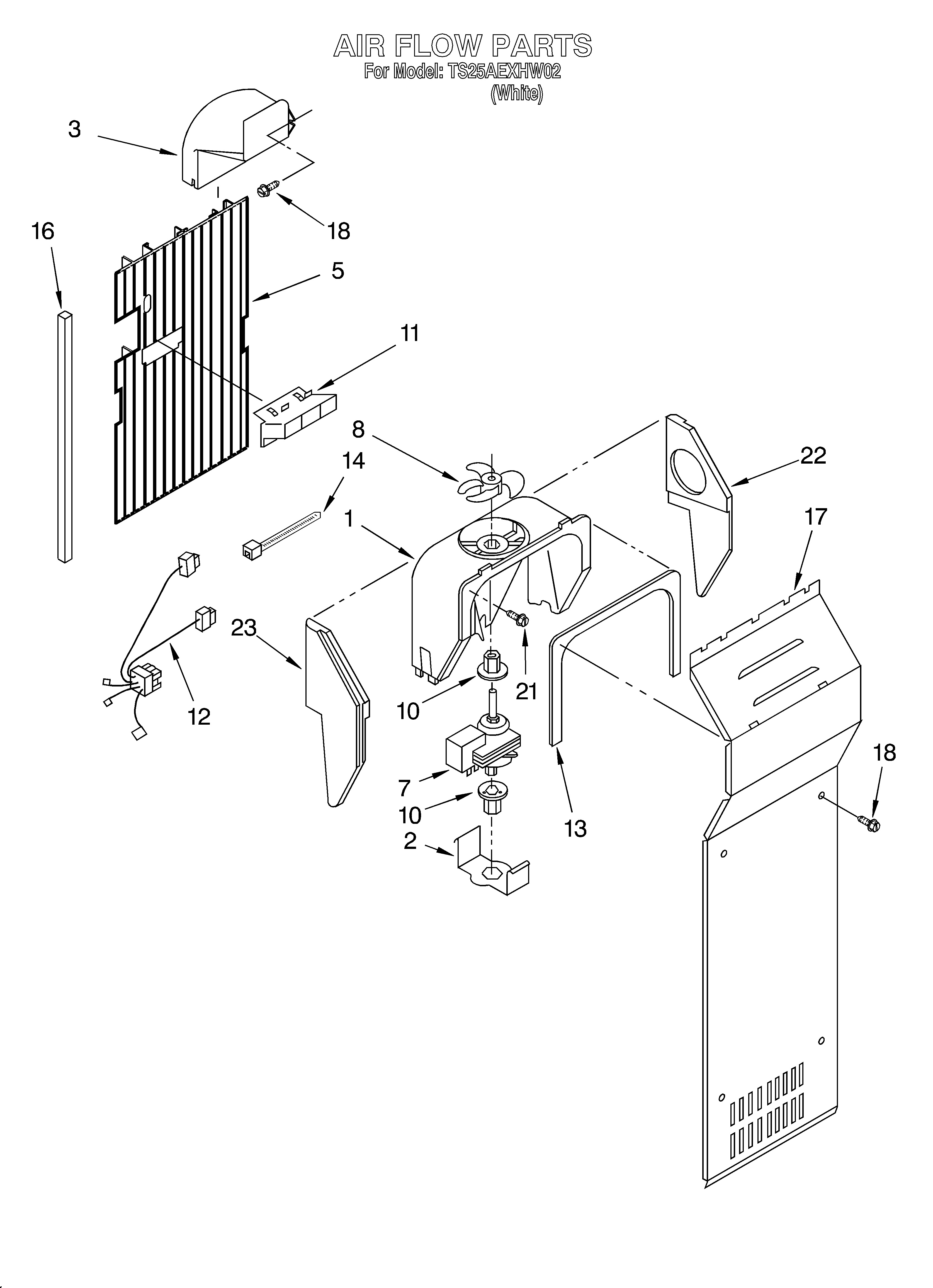 Estate TS25AEXHW02 air flow diagram