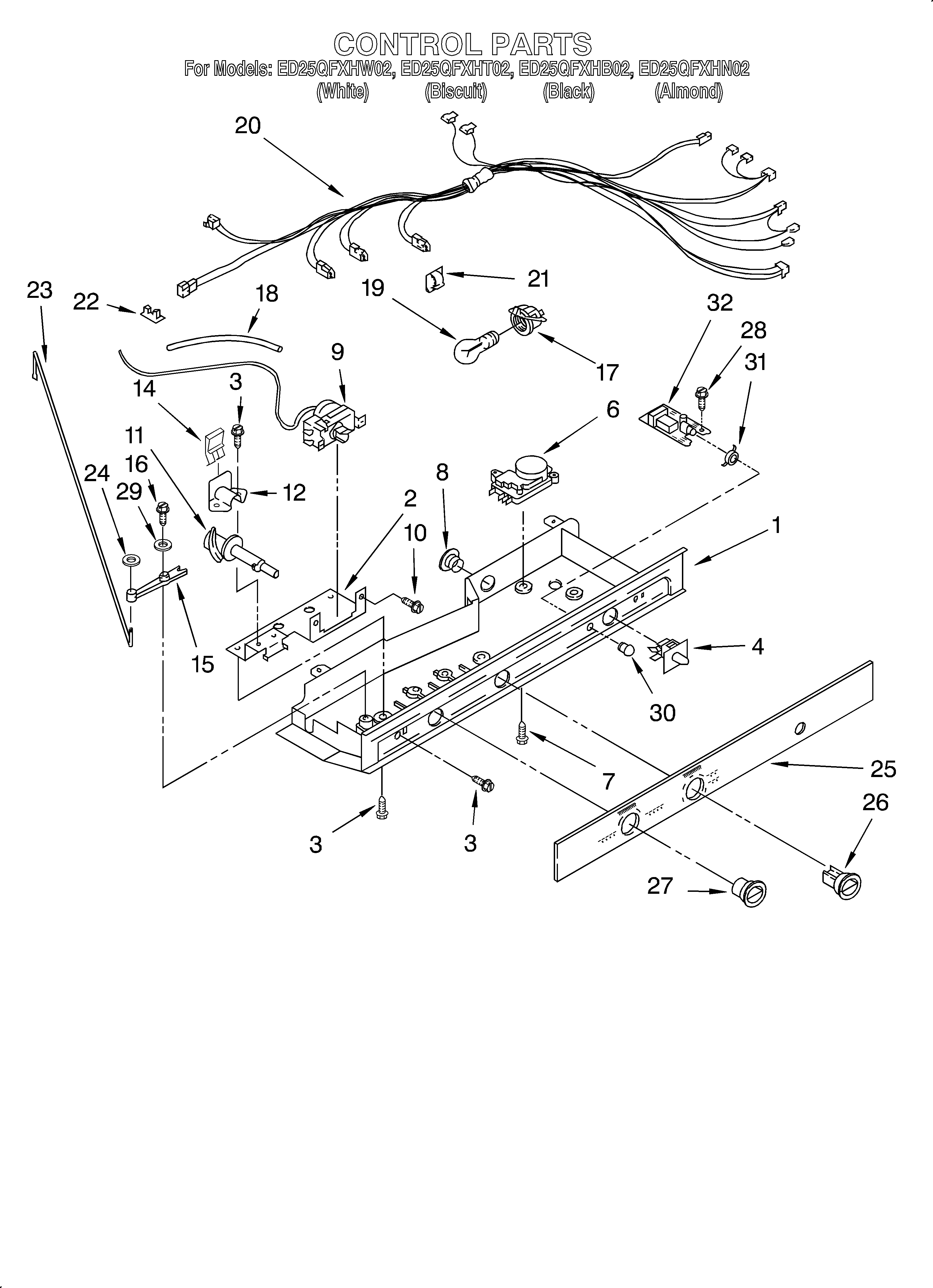 Whirlpool ED25QFXHB02 control diagram