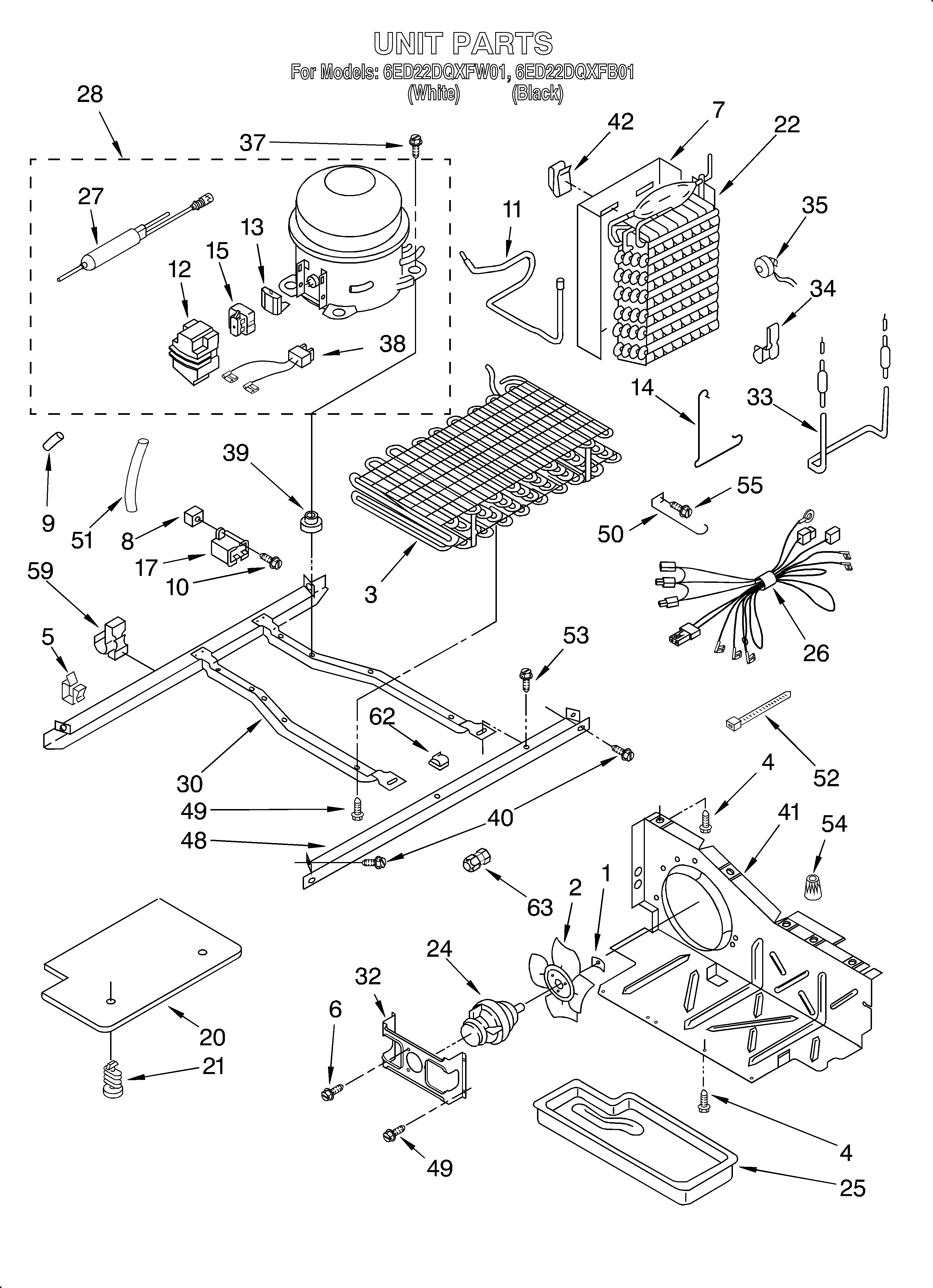 Whirlpool 6ED22DQXFW01 unit diagram