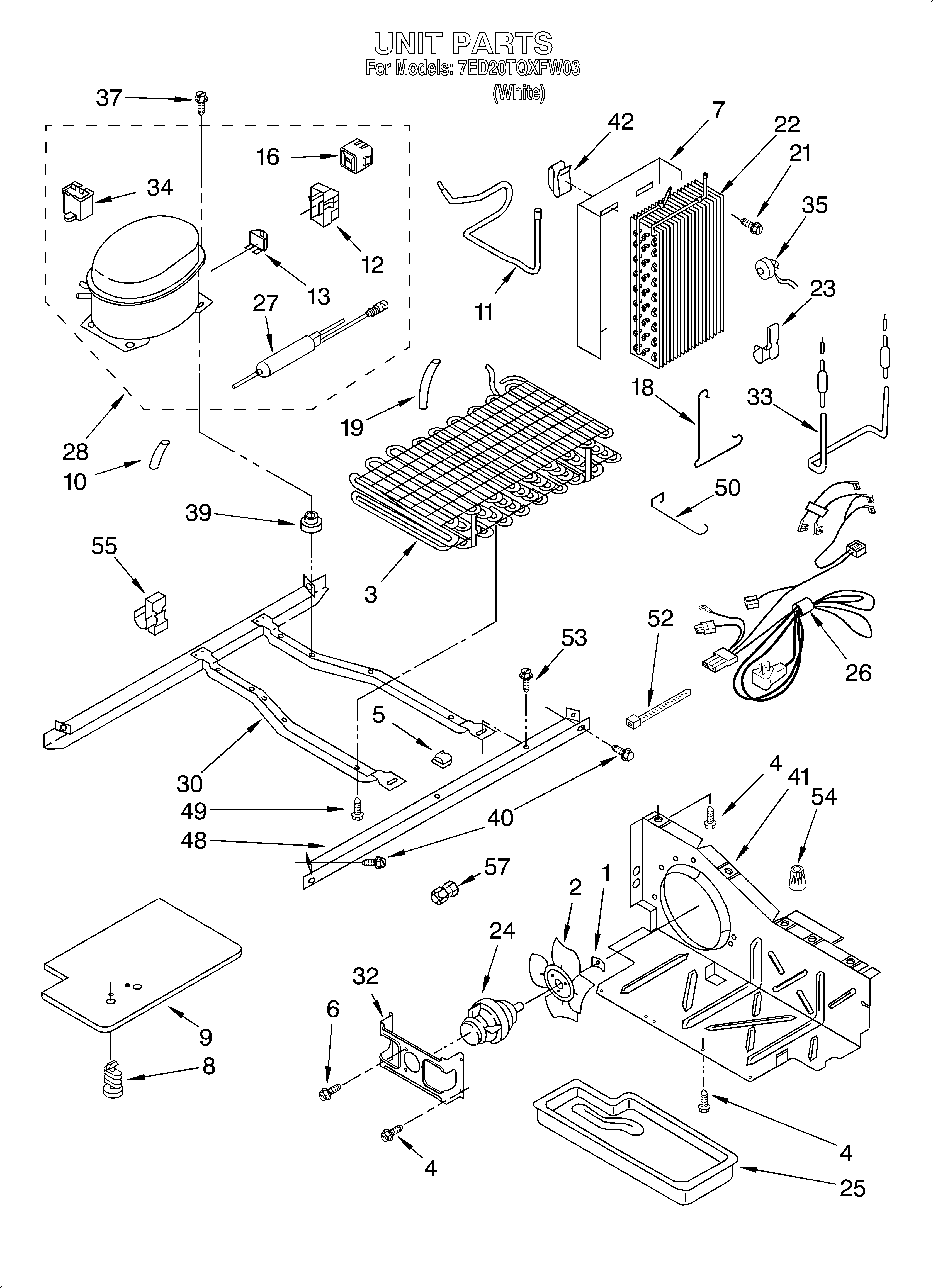 Whirlpool 7ED20TQXFW03 unit diagram