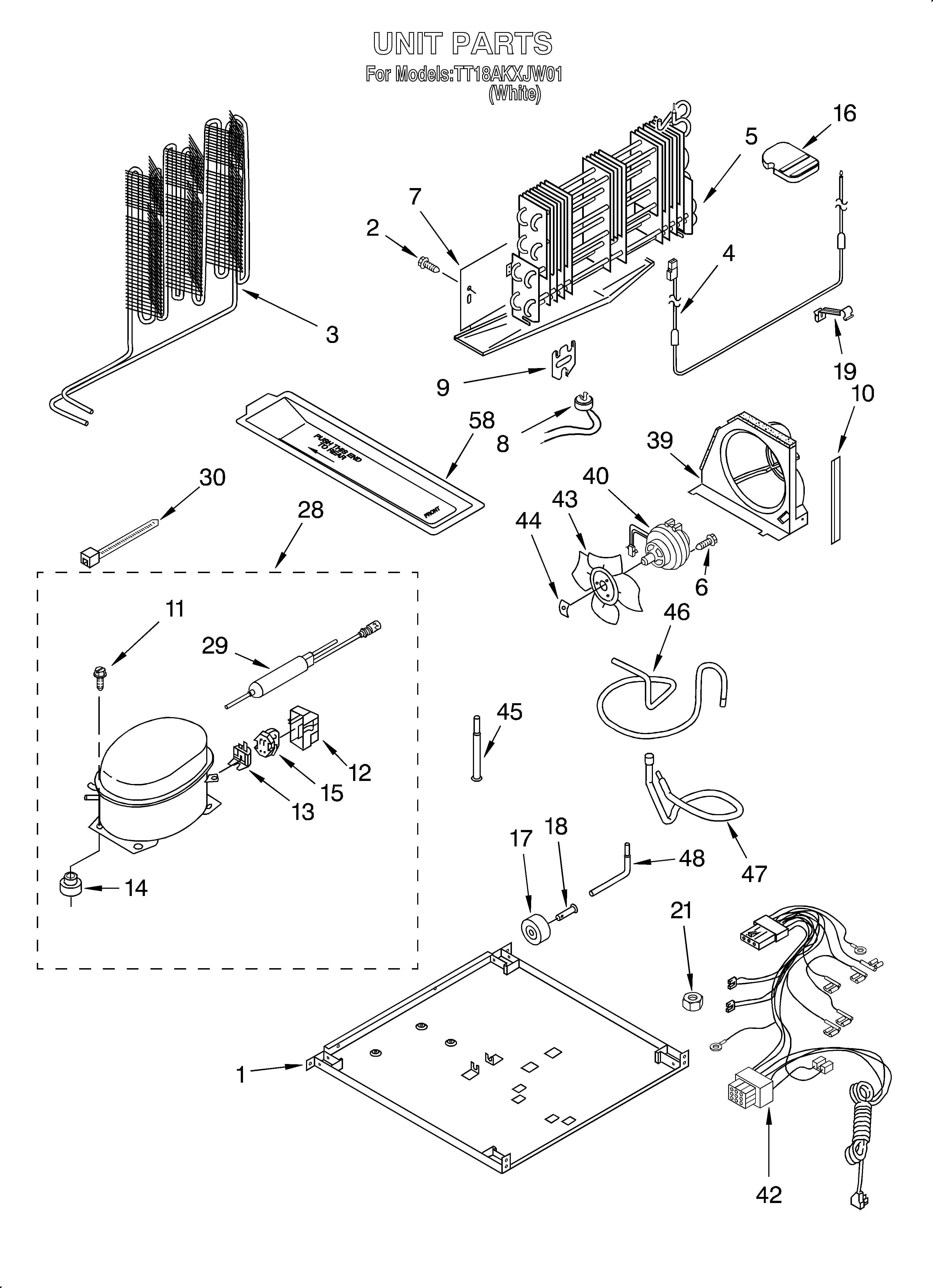 Estate TT18AKXJW01 unit/optional diagram