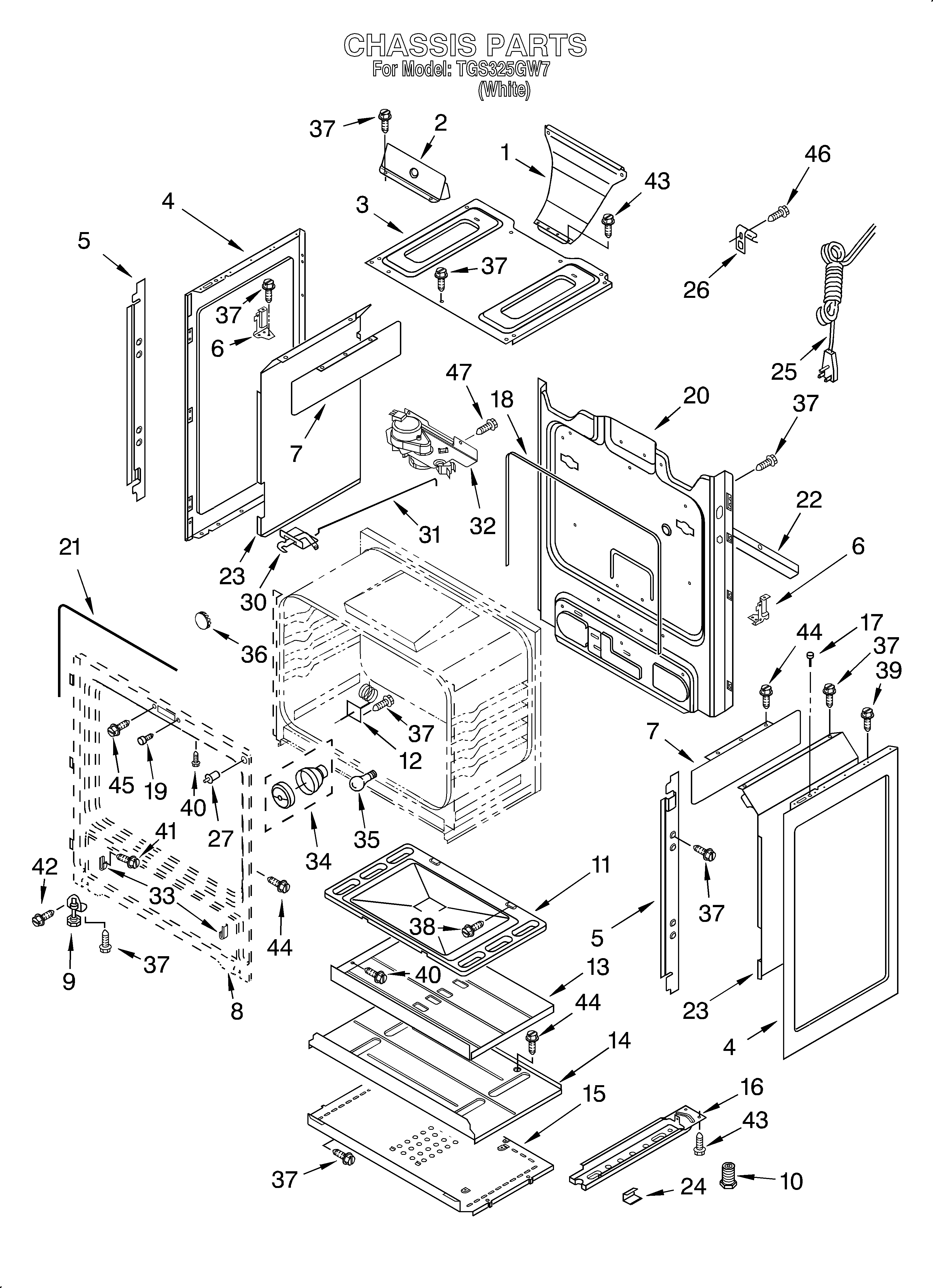 Estate TGS325GW7 chassis diagram