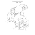 Whirlpool 4YED25DQFW03 dispenser front diagram