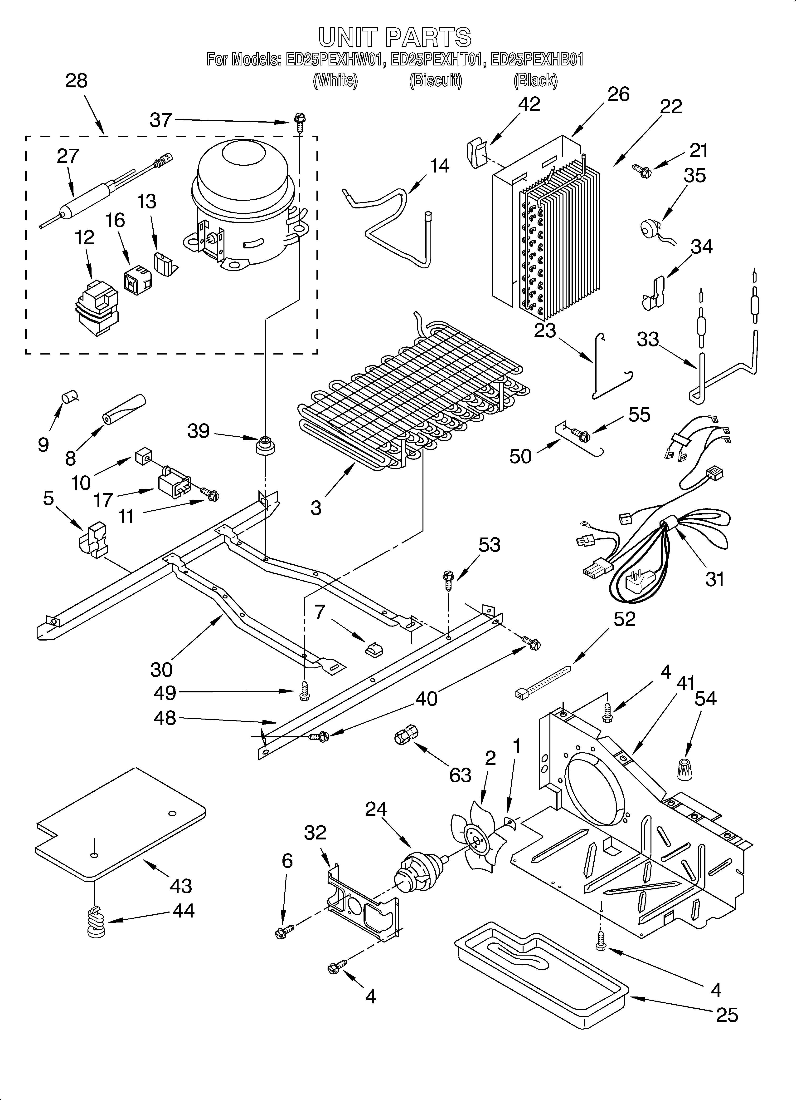 Whirlpool ED25PEXHT01 unit diagram