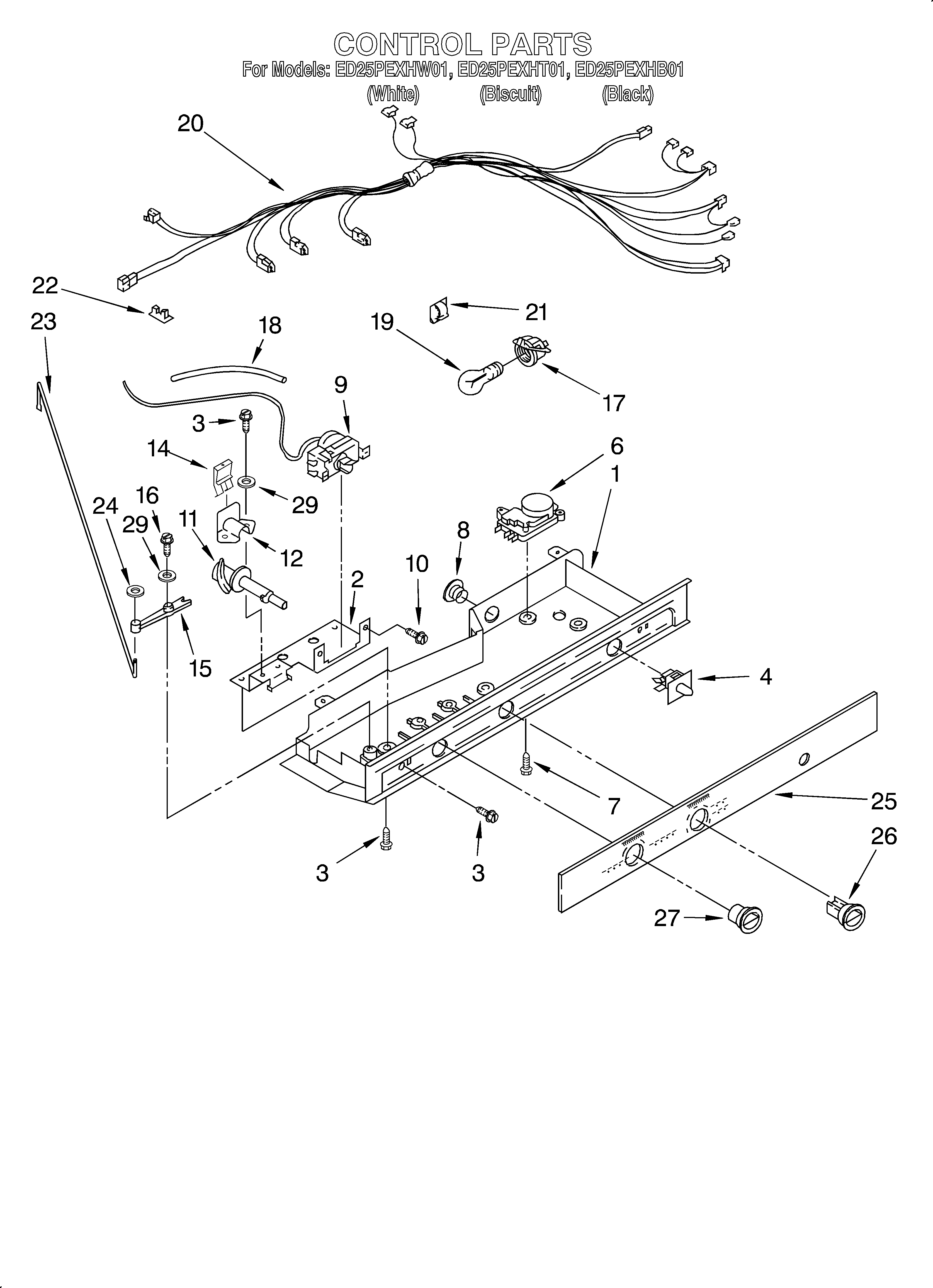 Whirlpool ED25PEXHT01 control diagram