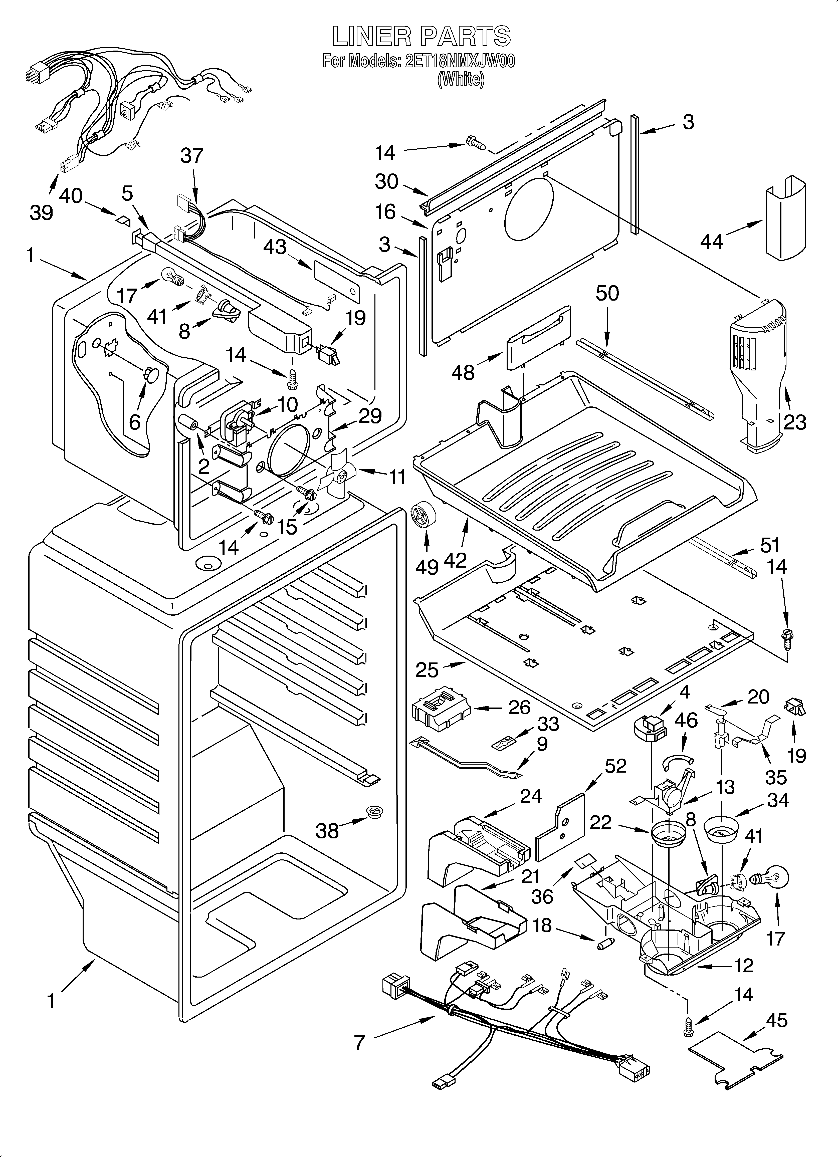 Whirlpool 2ET18NMXJW00 liner diagram
