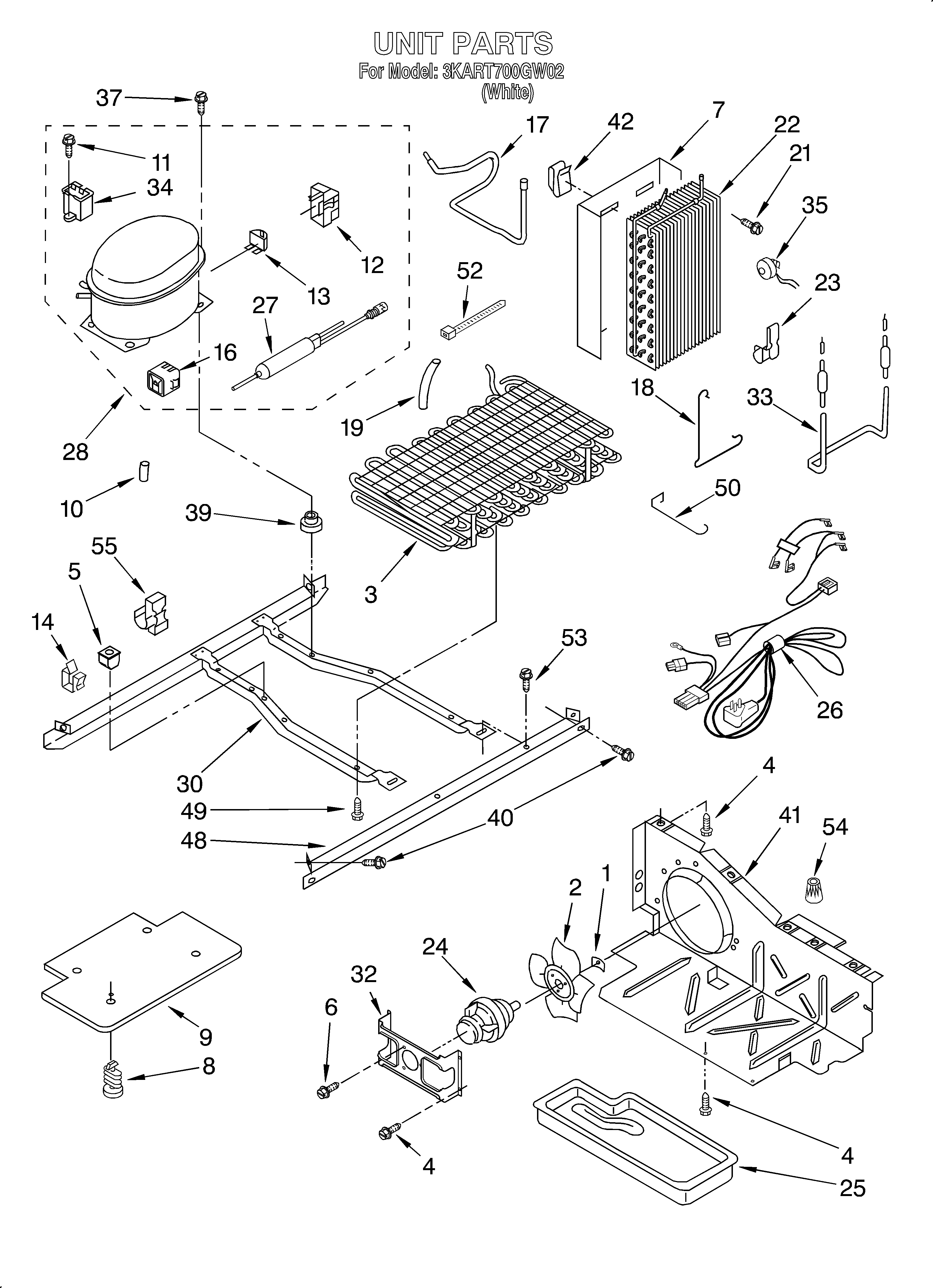 Whirlpool 3KART700GW02 unit diagram