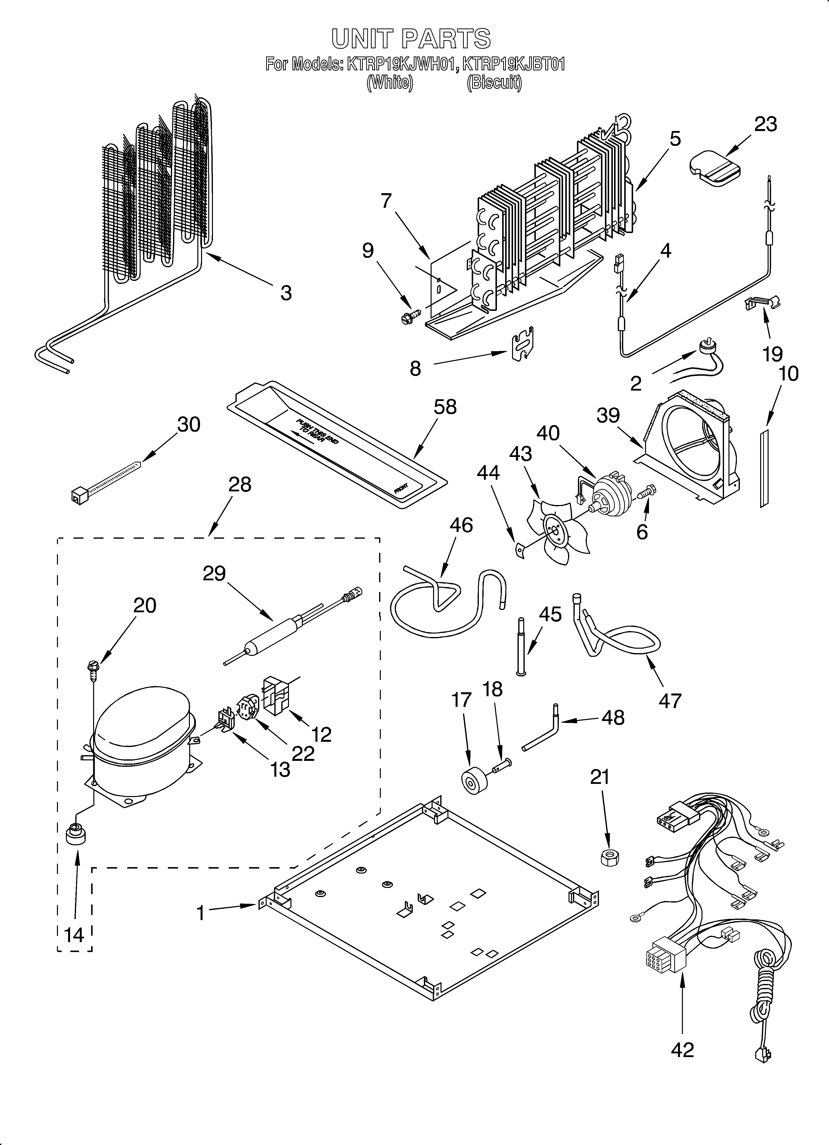 KitchenAid KTRP19KJWH01 unit diagram