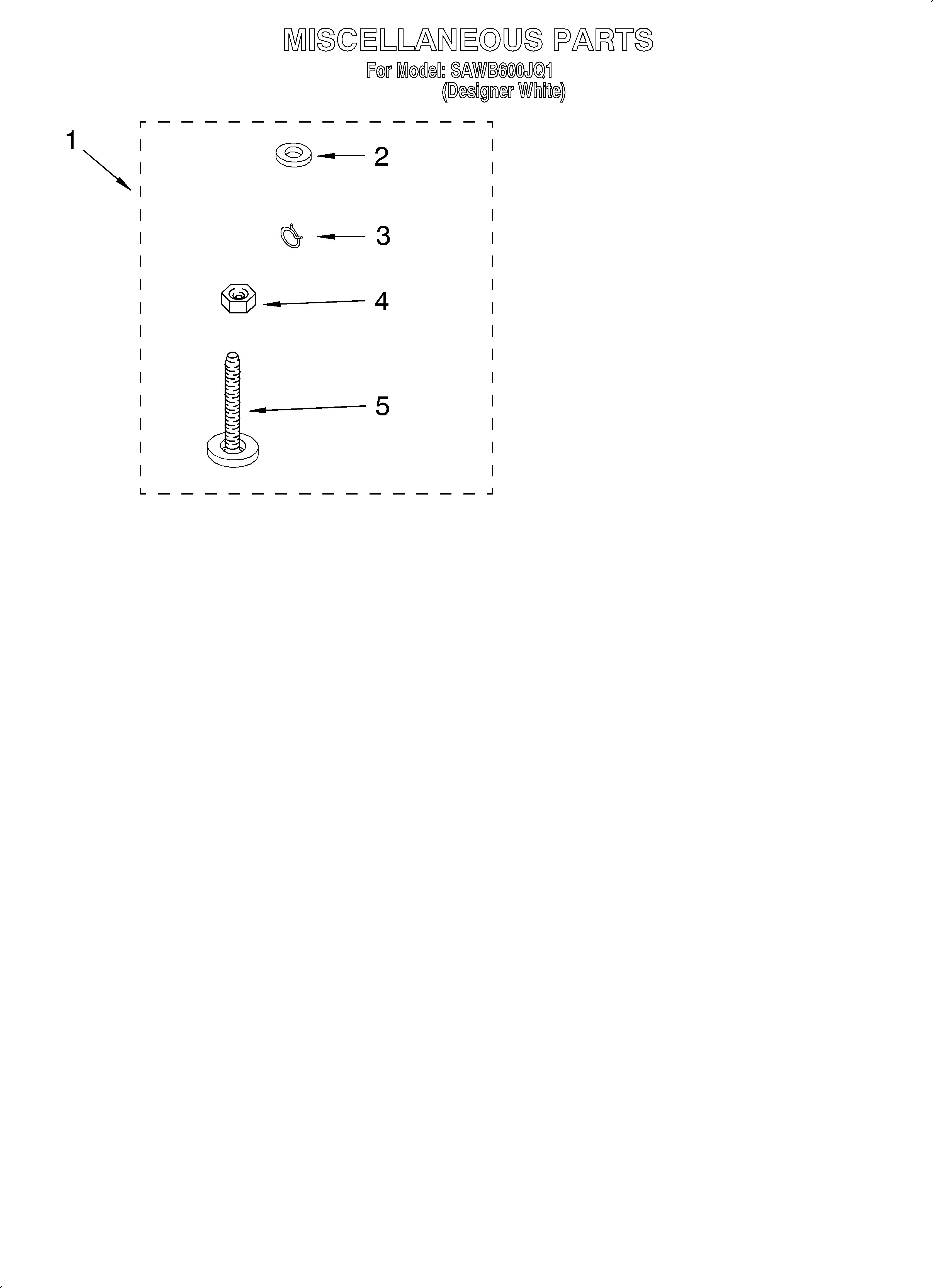 Whirlpool SAWB600JQ1 miscellaneous/optional diagram