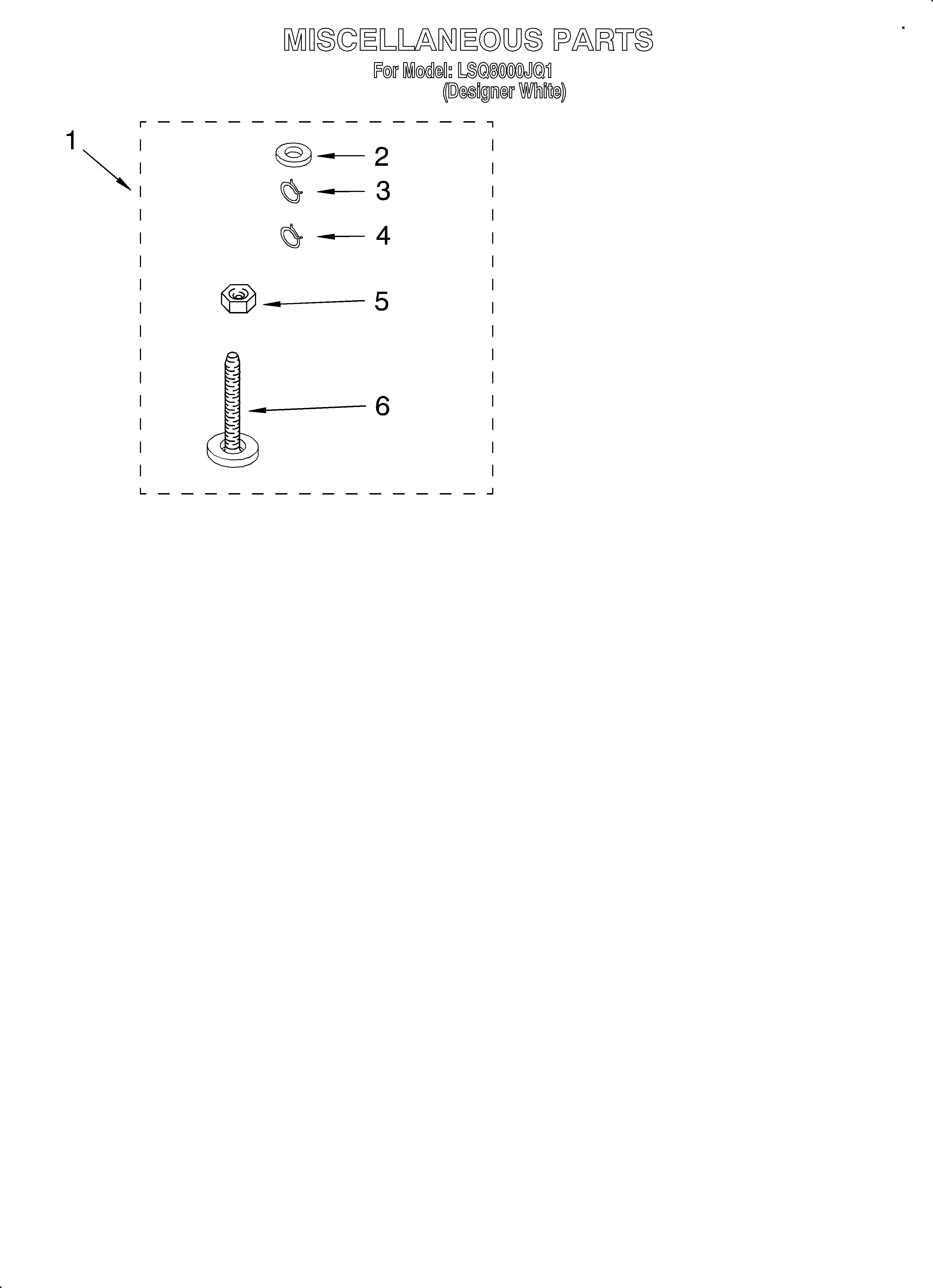 Whirlpool LSQ8000JQ1 miscellaneous/optional diagram