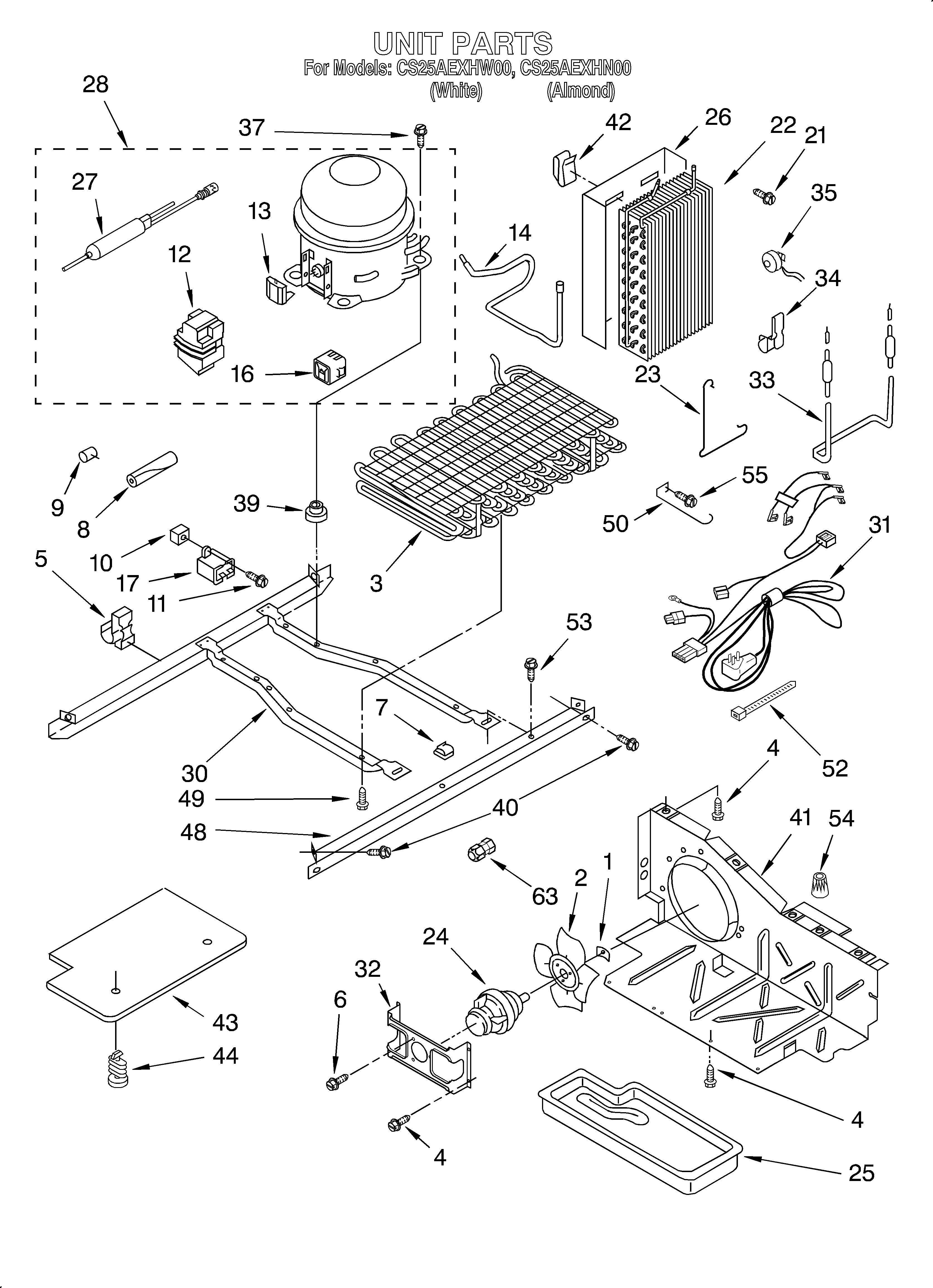 Crosley CS25AEXHN00 unit diagram