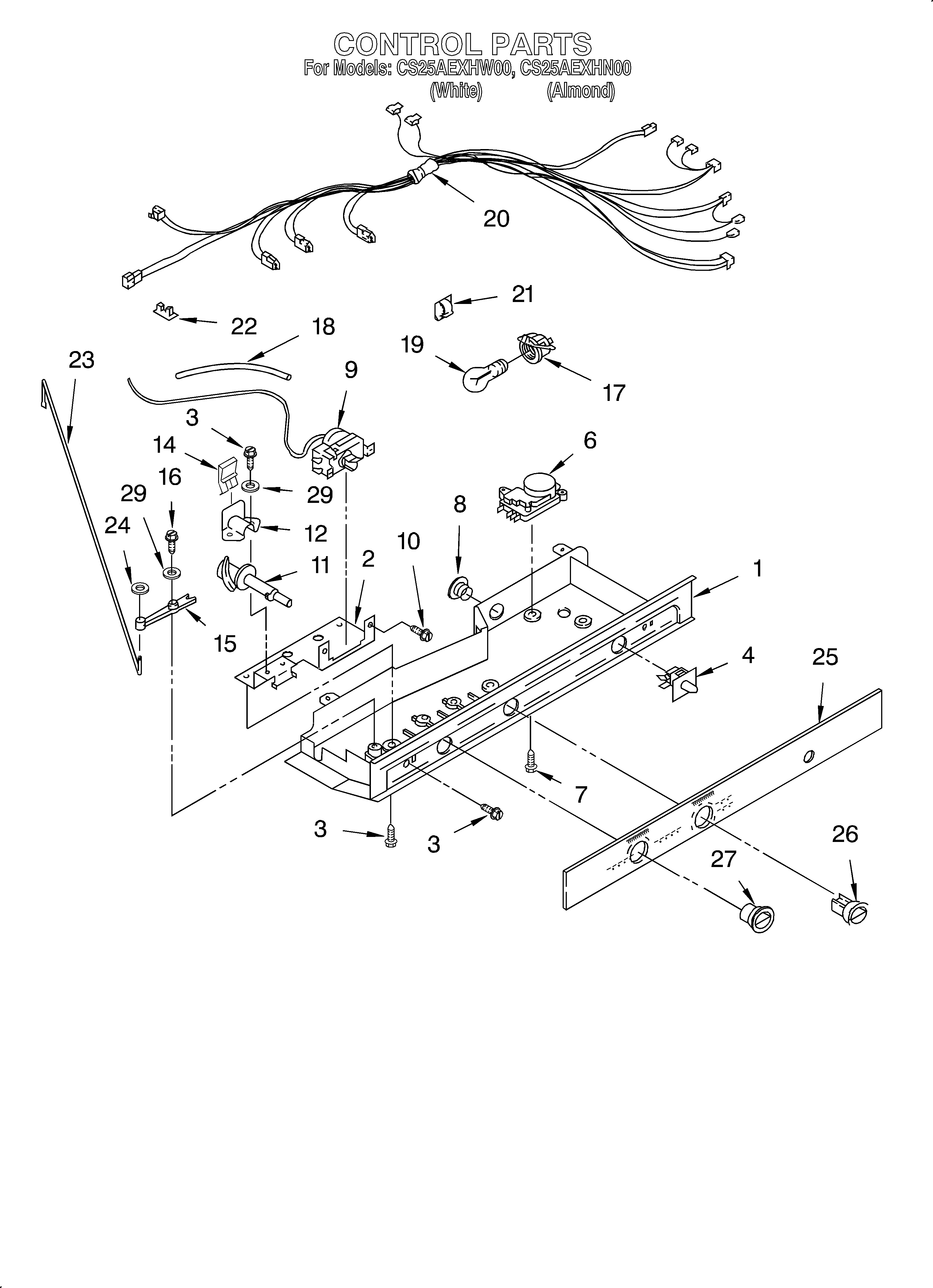 Crosley CS25AEXHN00 control diagram