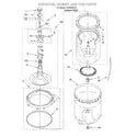 Crosley CAWX629JQ1 agitator, basket and tub diagram