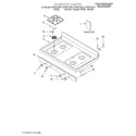 Whirlpool SF387LEGW7 cooktop/literature diagram