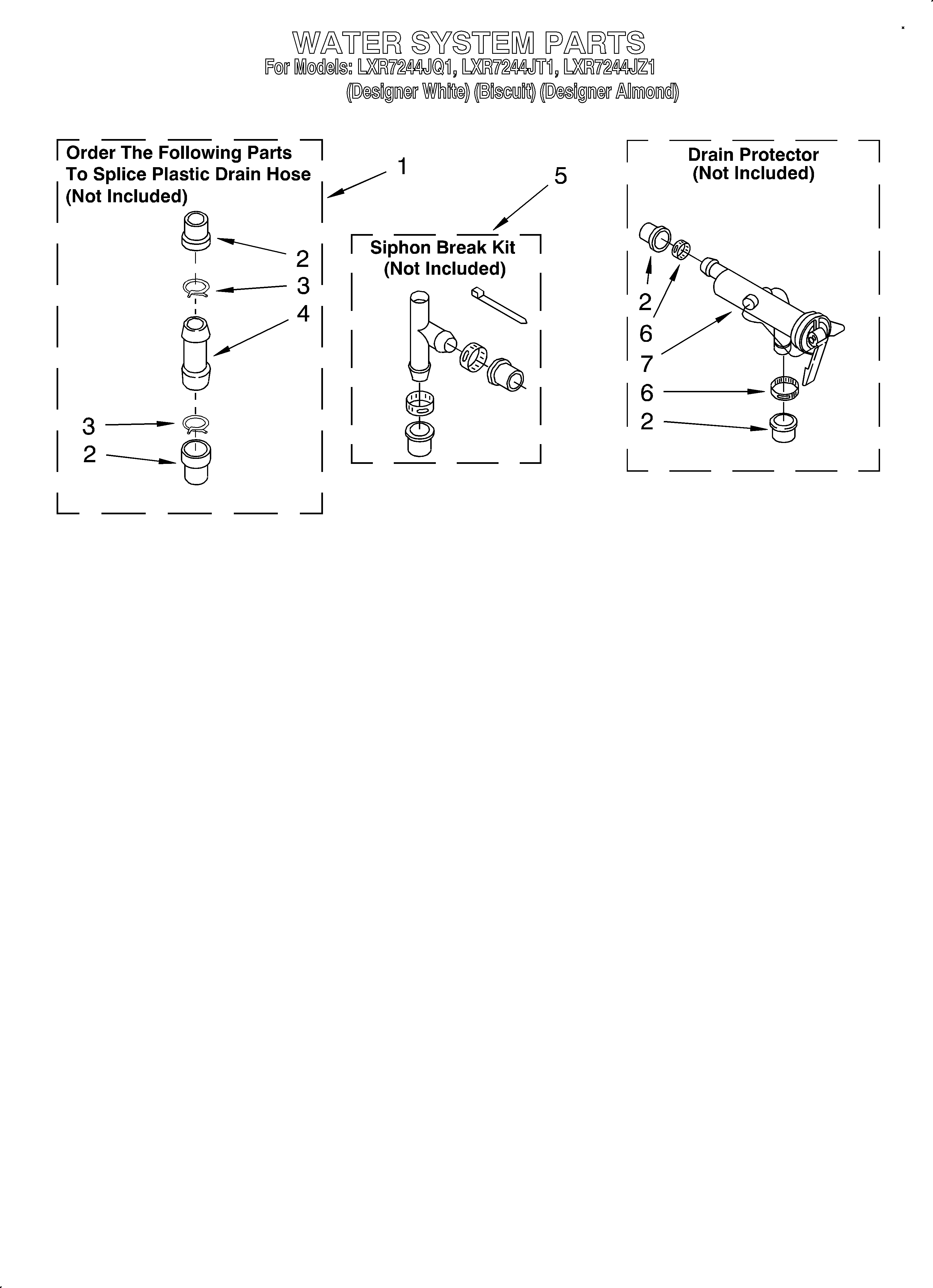 Whirlpool LXR7244JT1 water system diagram