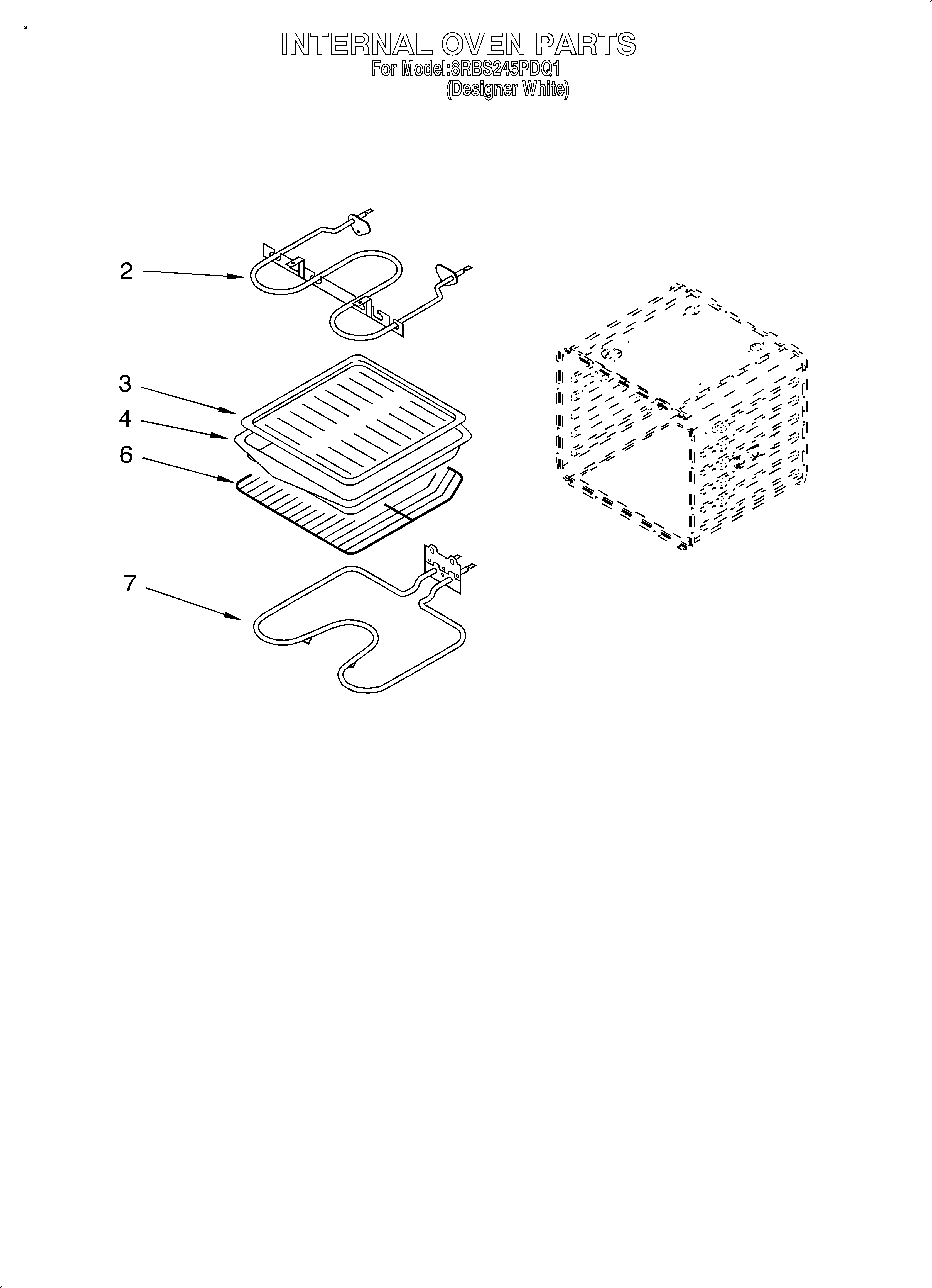 Whirlpool 8RBS245PDQ1 internal oven diagram