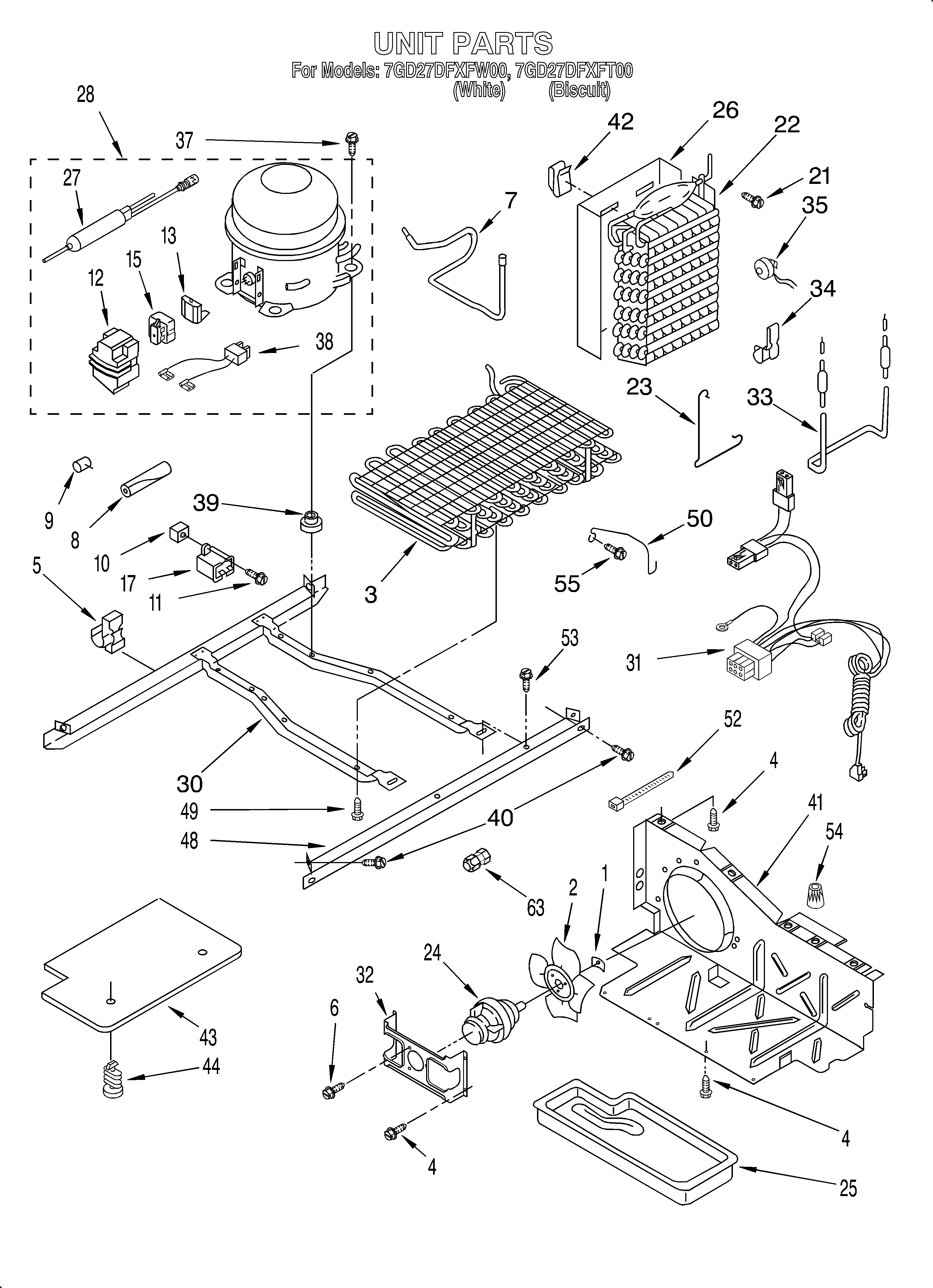 Whirlpool 7GD27DFXFT00 unit diagram