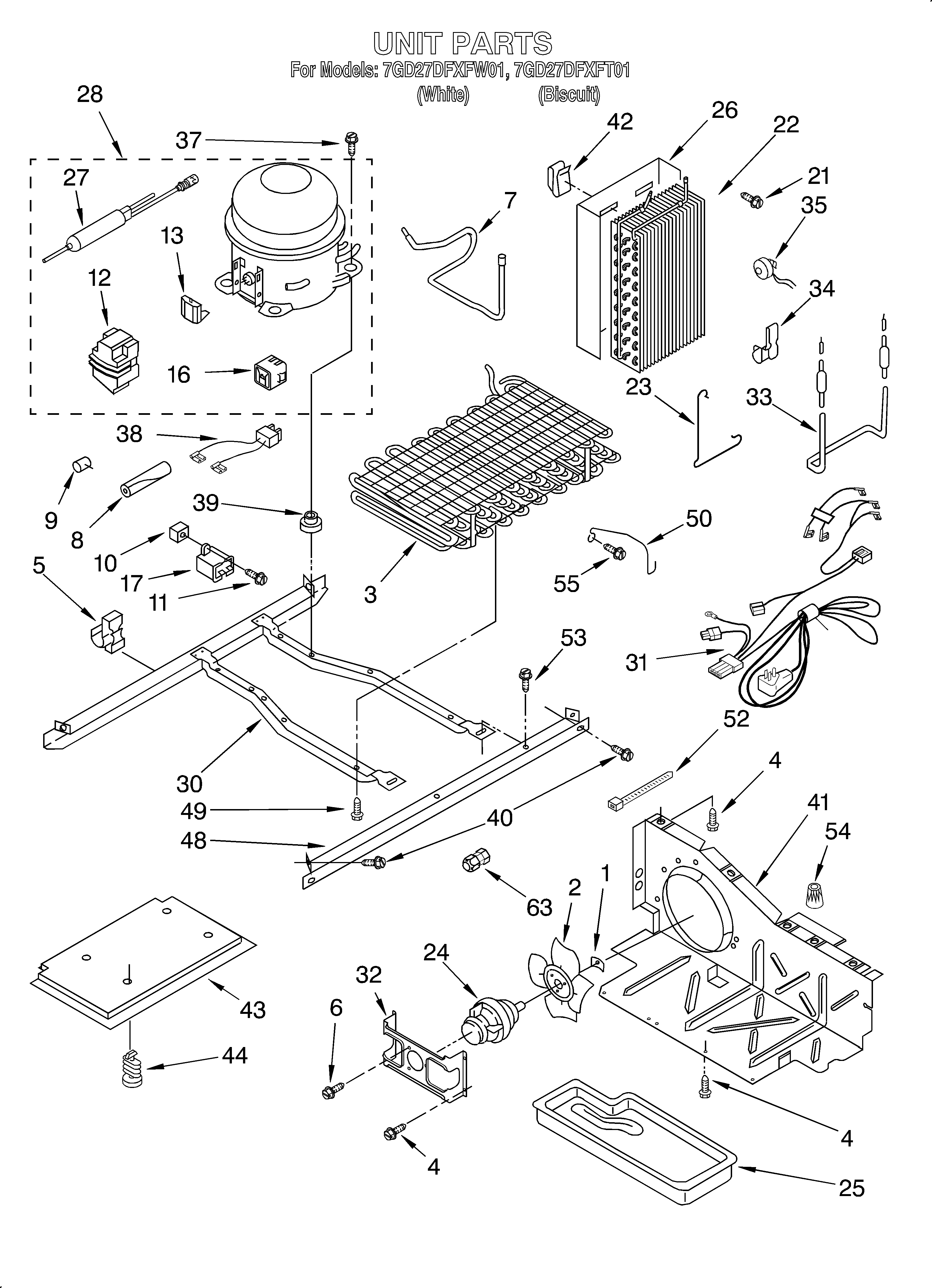 Whirlpool 7GD27DFXFT01 unit diagram