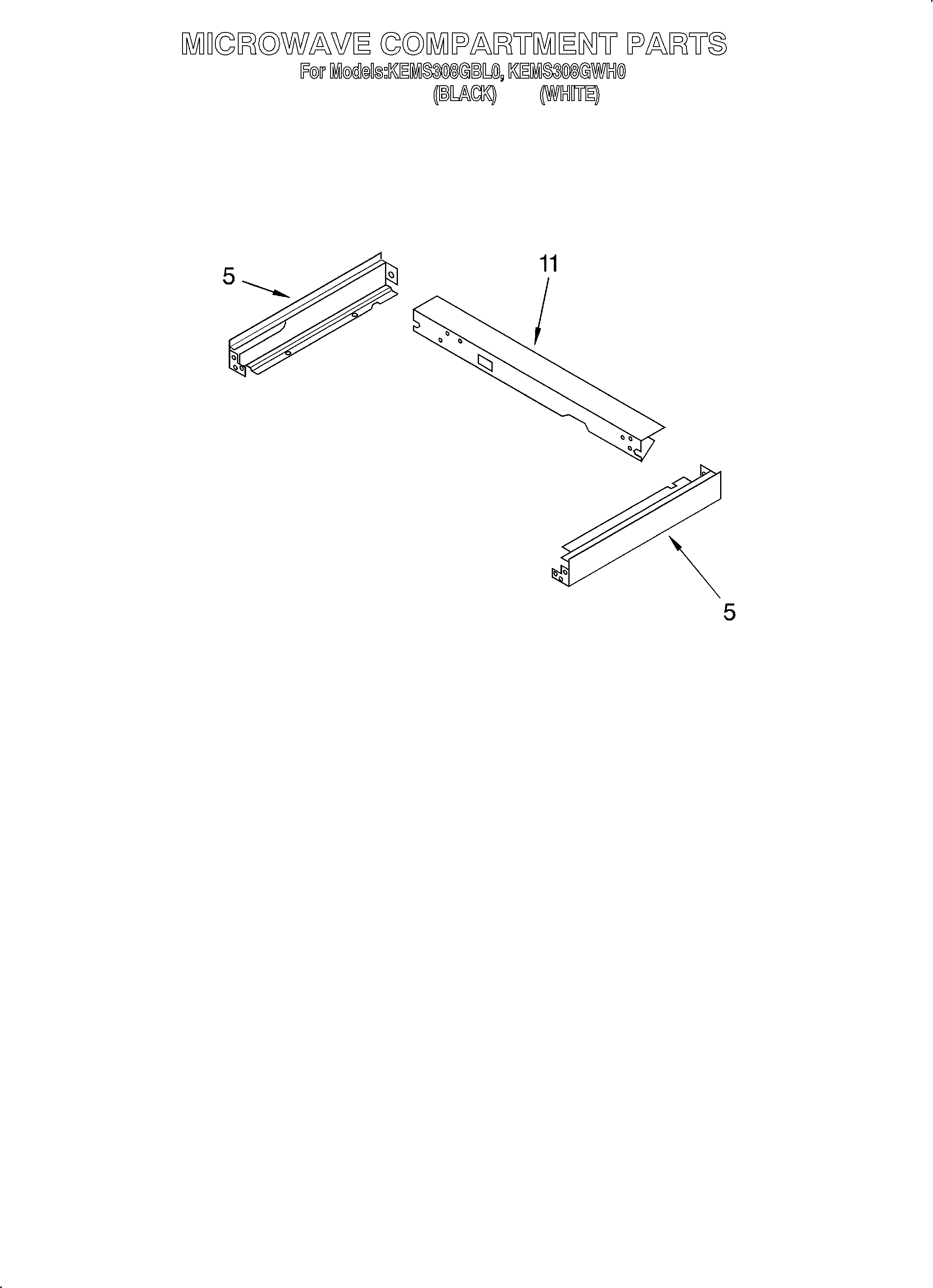 KitchenAid KEMS308GWH0 microwave compartment diagram